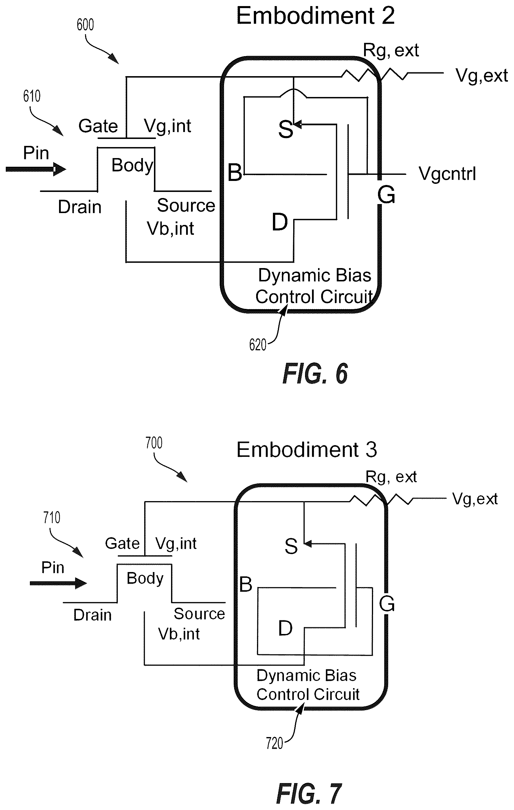 Patent US12155381 Figure 6 – Dynamic body biasing for radio frequency (RF) switch