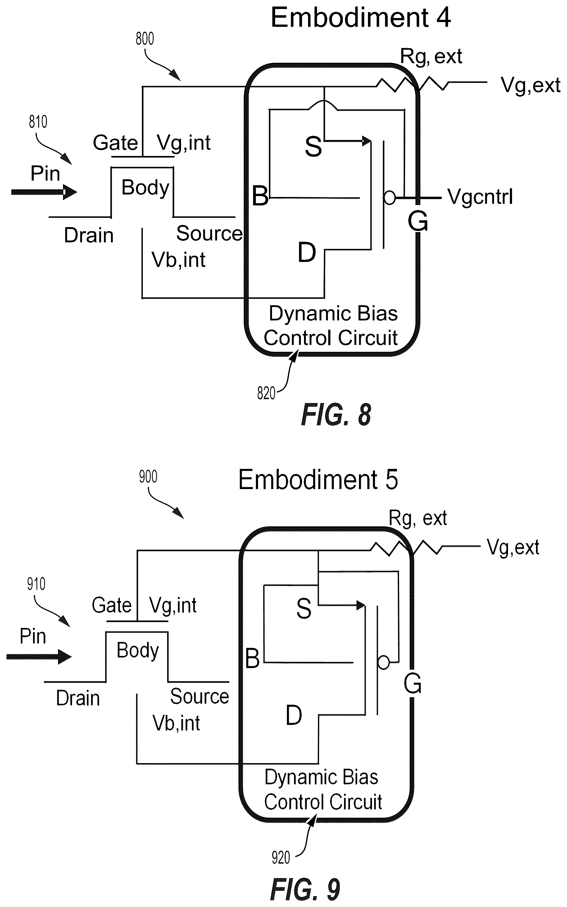 Patent US12155381 Figure 7 – Dynamic body biasing for radio frequency (RF) switch