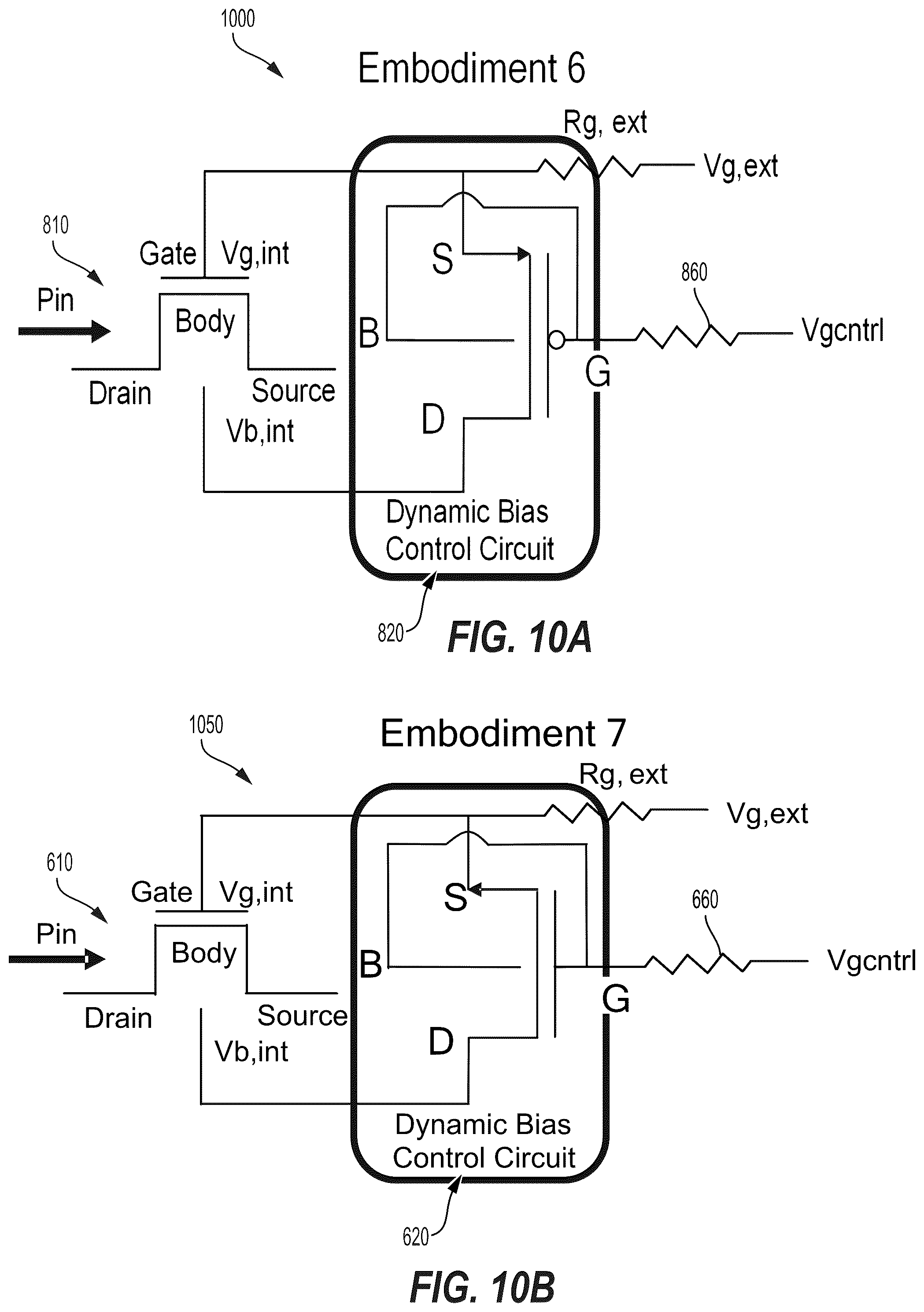 Patent US12155381 Figure 8 – Dynamic body biasing for radio frequency (RF) switch