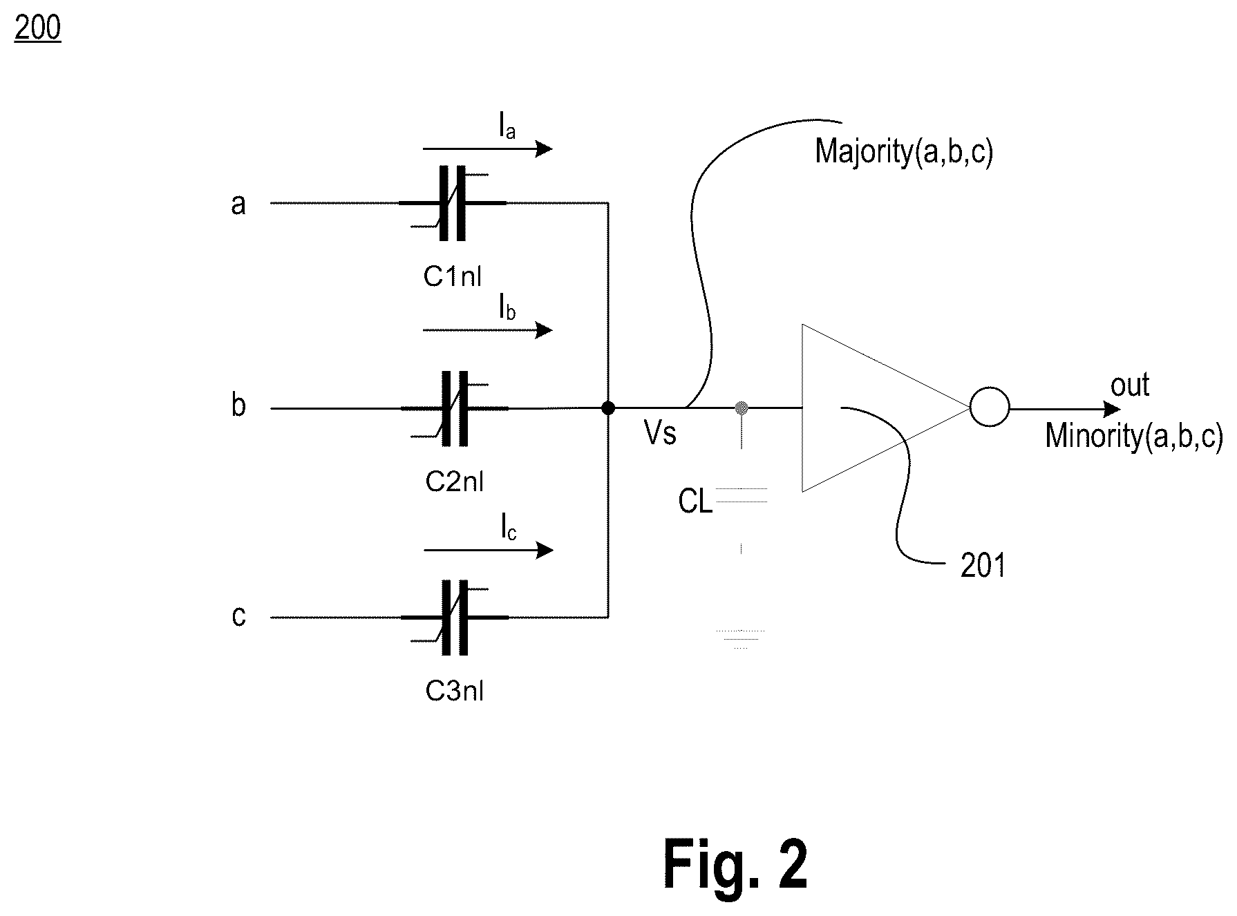 Patent US12155383 Figure 2 – Reset mechanism for an adder or a multiplier having paraelectric material