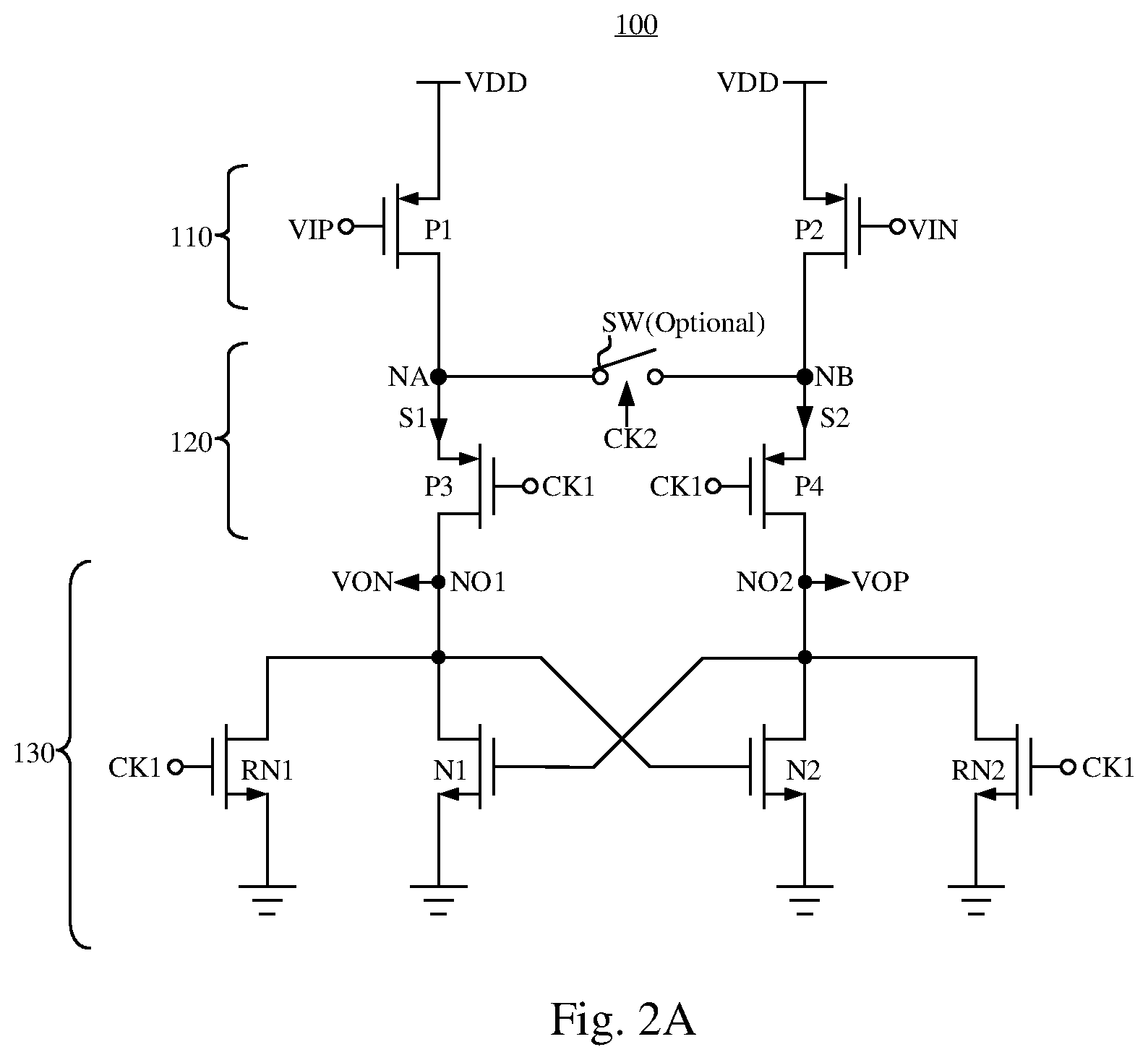Patent US12155388 Figure 2 – Low kickback noise comparator