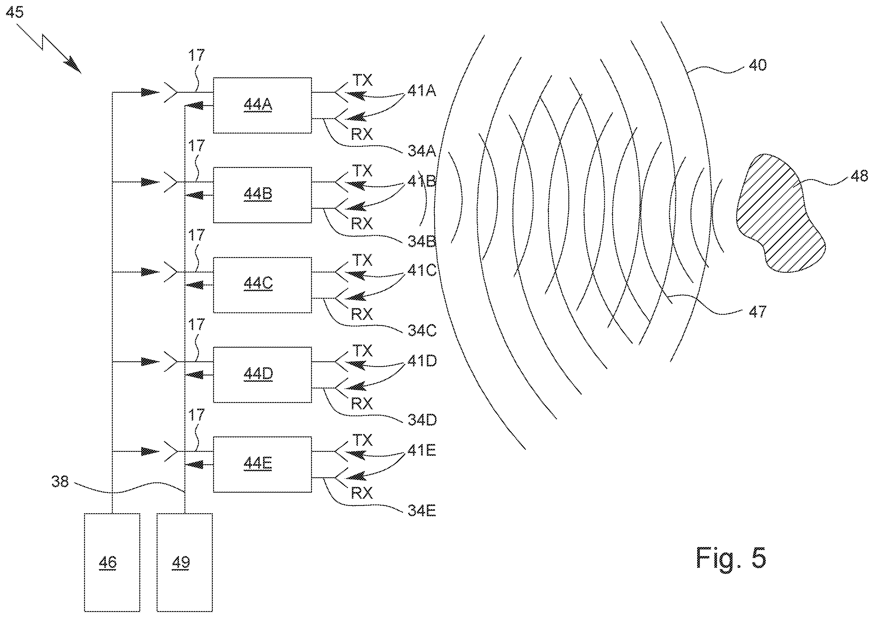 Patent US12155393 Figure 4 – Reference oscillator arrangement, radar system and synchronization method
