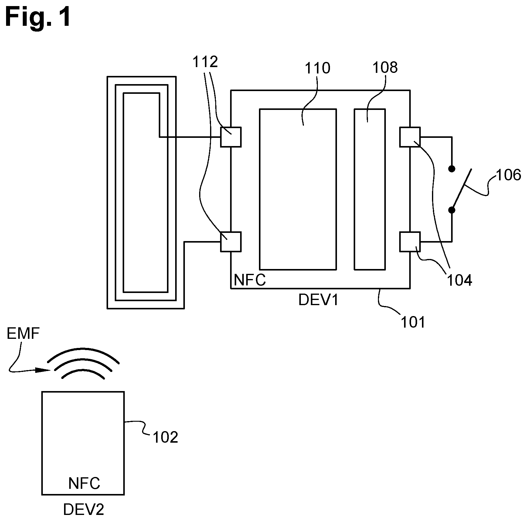 Patent US12155405 Figure 1 – NFC device unlocking method