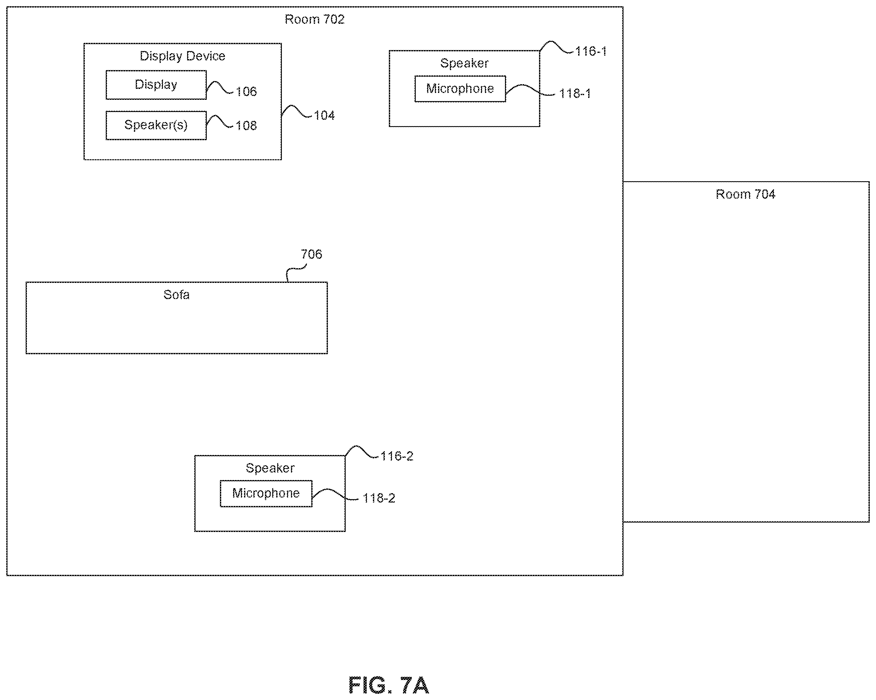 Patent US12155408 Figure 7 – Identifying electronic devices in a room using a spread code