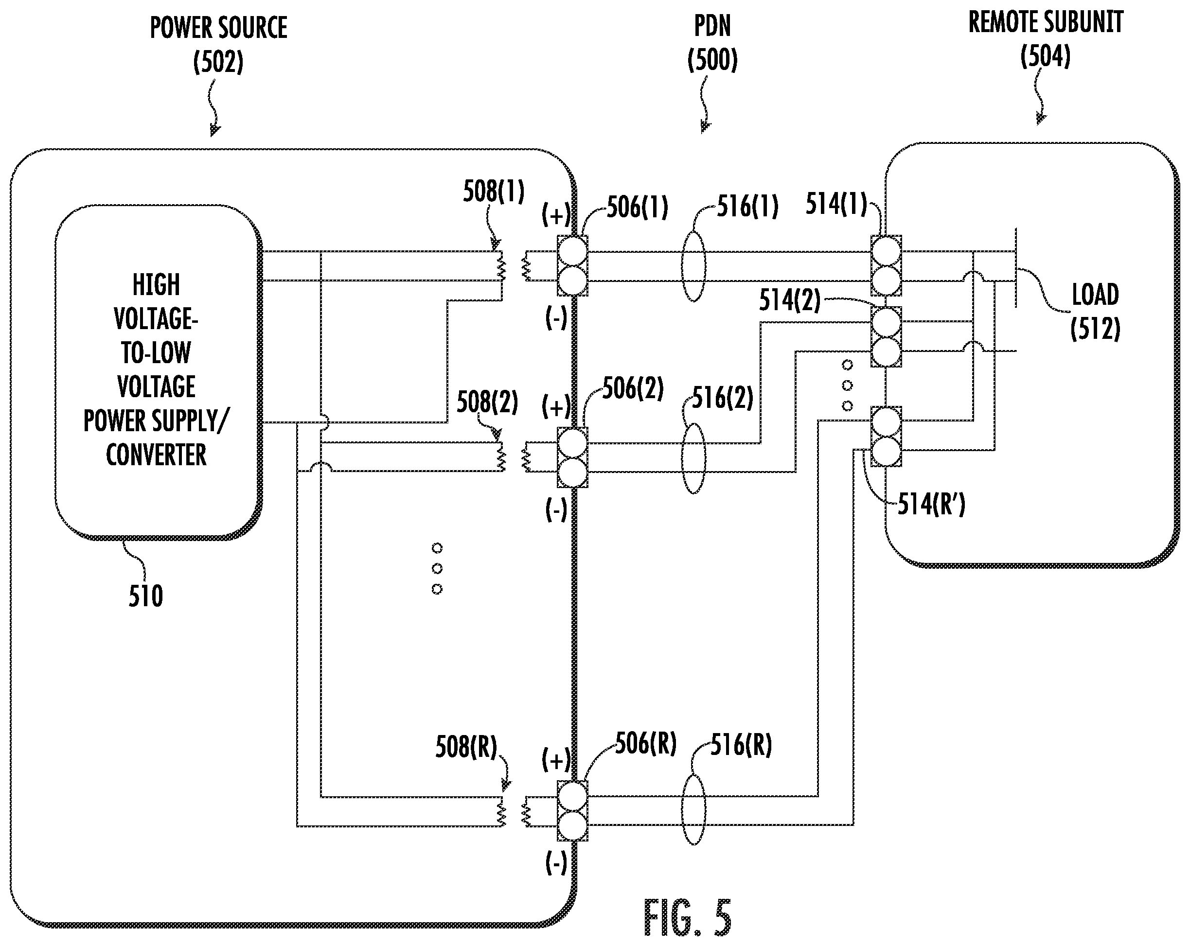Patent US12155416 Figure 5 – Systems for low power distribution in a power distribution network