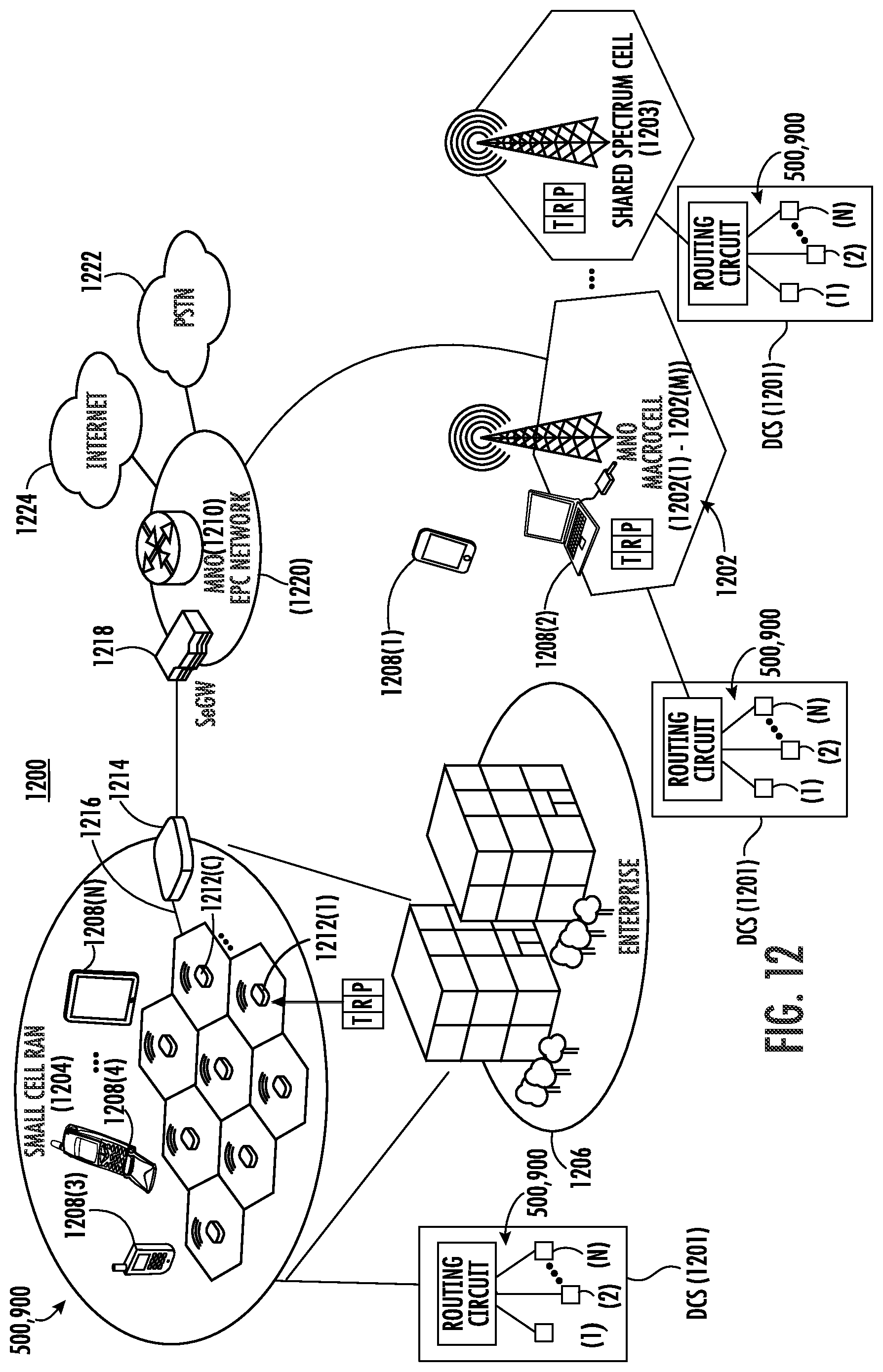 Patent US12155416 Figure 12 – Systems for low power distribution in a power distribution network