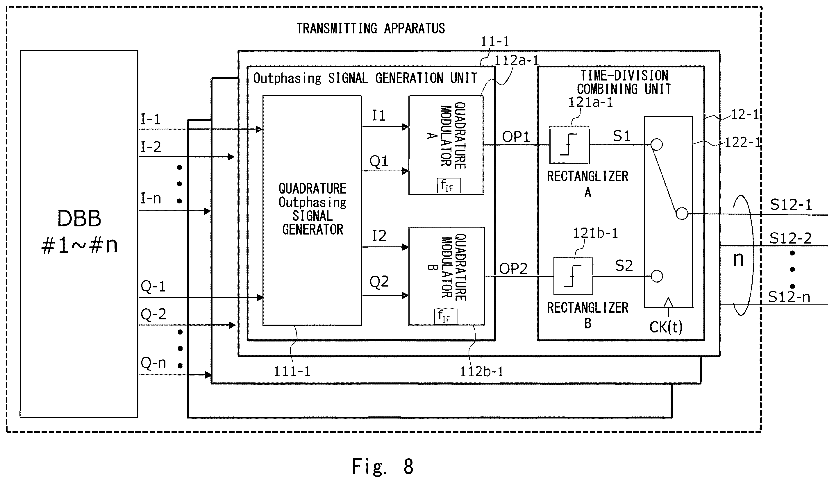 Patent US12155460 Figure 8 – Transmitting apparatus, receiving apparatus, communication system, and communication method