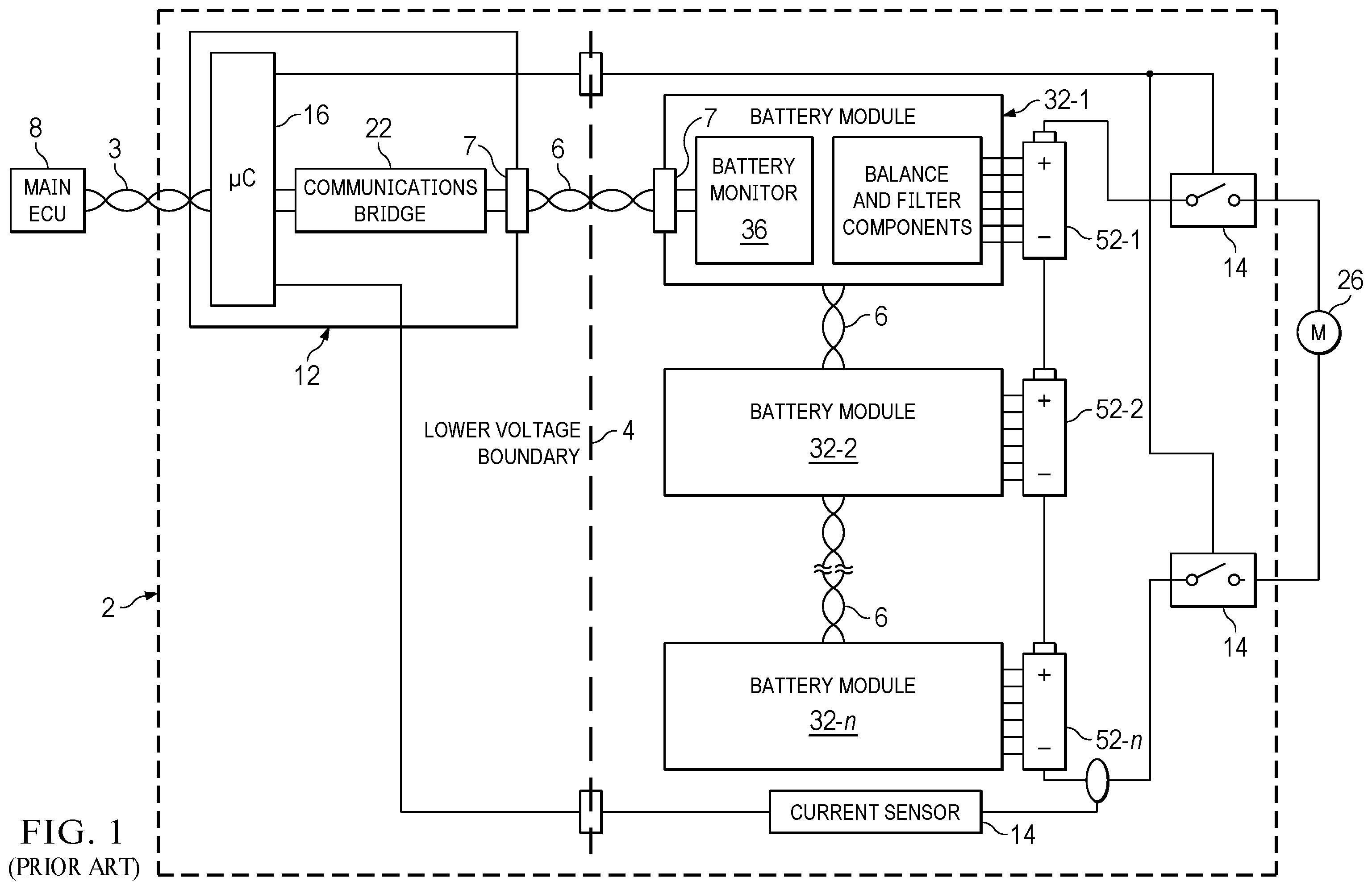 Patent US12155462 Figure 1 – Optimizing node location in a battery management system