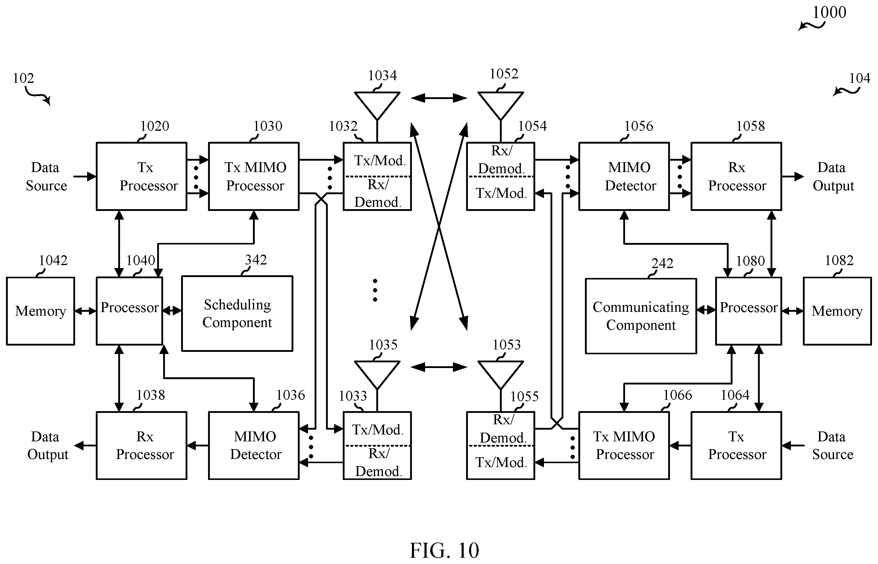 Patent US12155469 Figure 10 – Techniques for modifying parameters based on assistance information in wireless communications