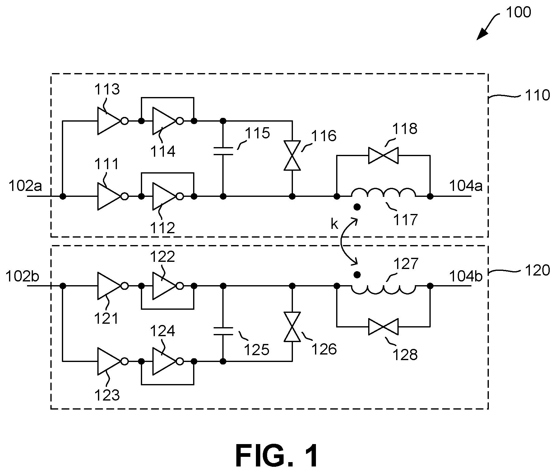 Patent US12155509 Figure 1 – Continuous time linear equalizer with programmable inductive high frequency boost