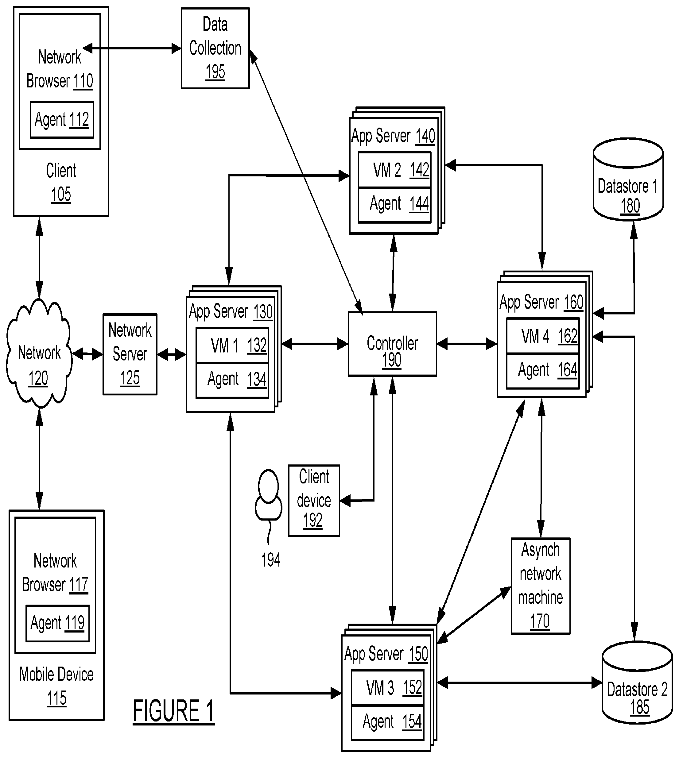 Patent US12155543 — Automatic capture of detailed analysis information based on remote server analysis — Figure 1