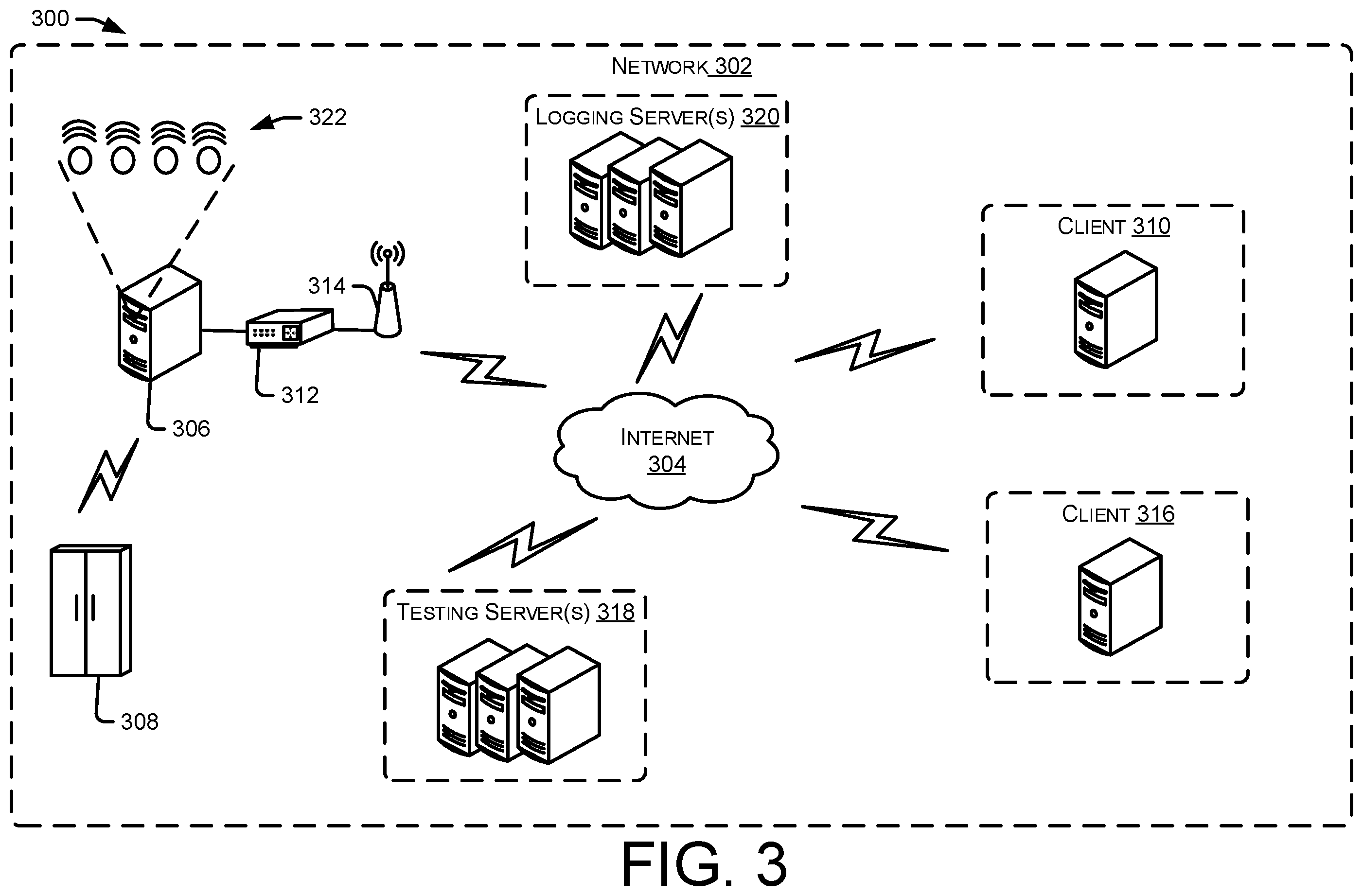Patent US12155547 Figure 3 – System and method for monitoring network connectivity associated with internet service providers