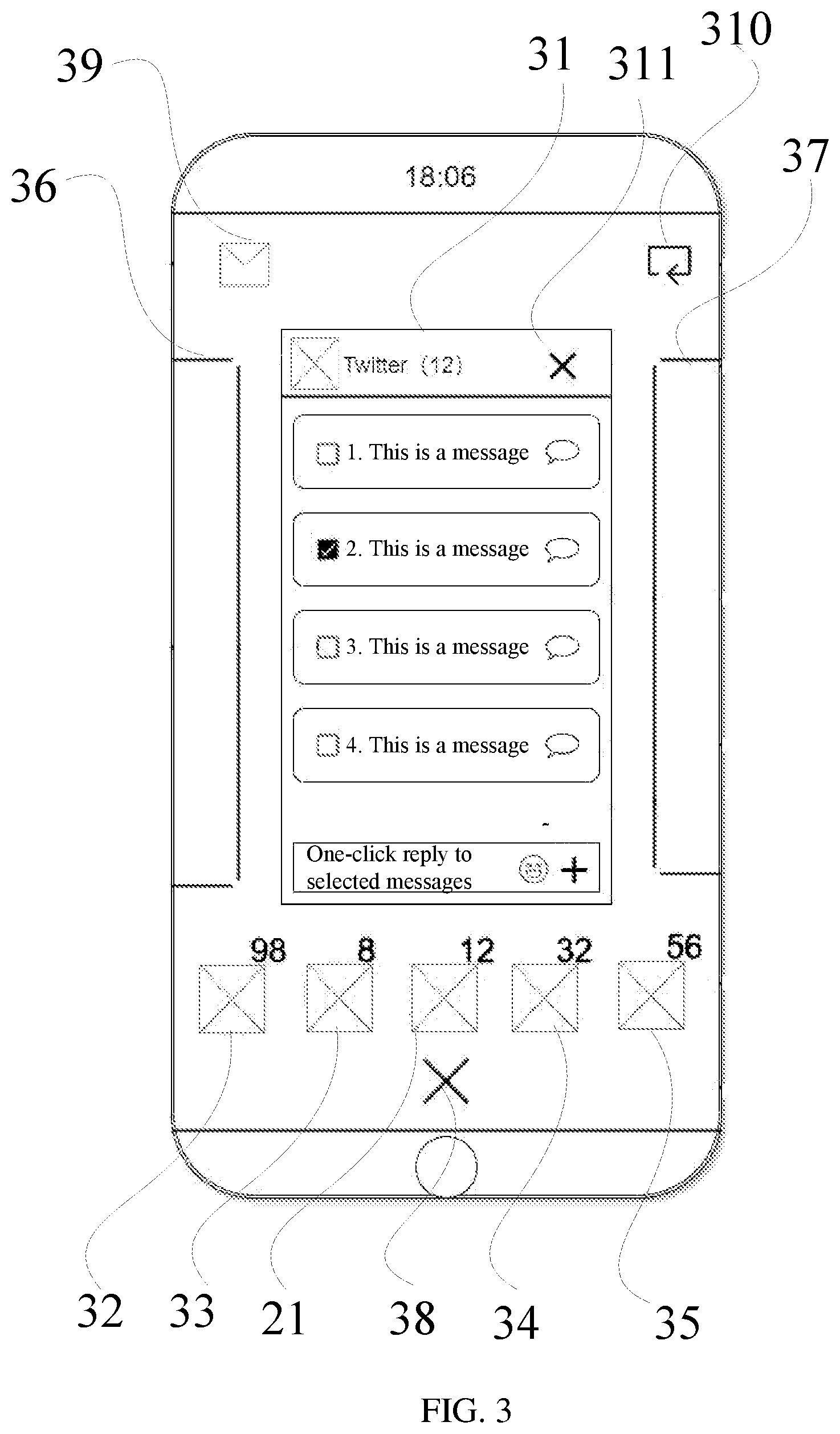 Patent US12155609 Figure 2 – Message processing method and electronic device