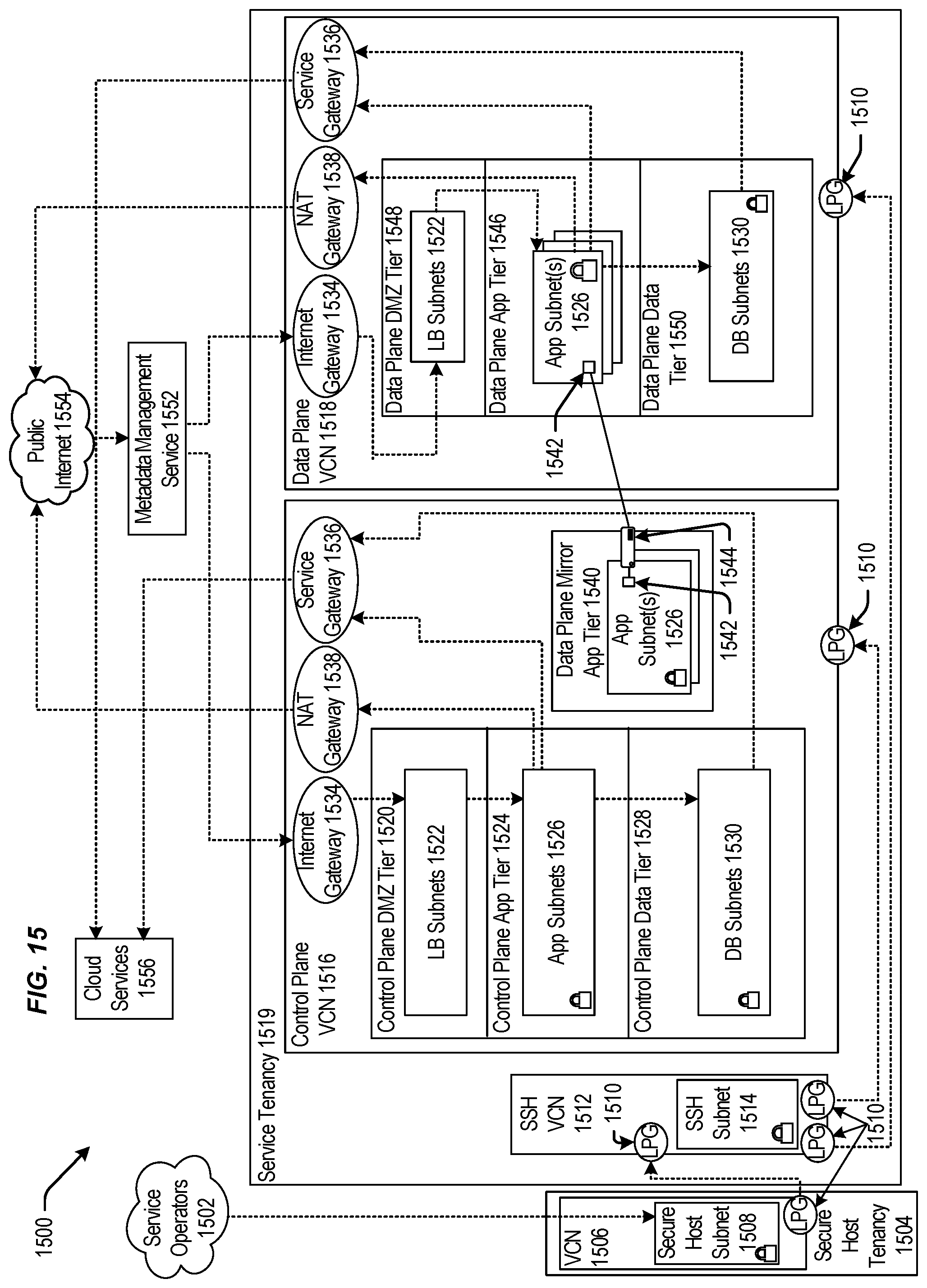 Patent US12155621 Figure 15 – Network address translation between networks