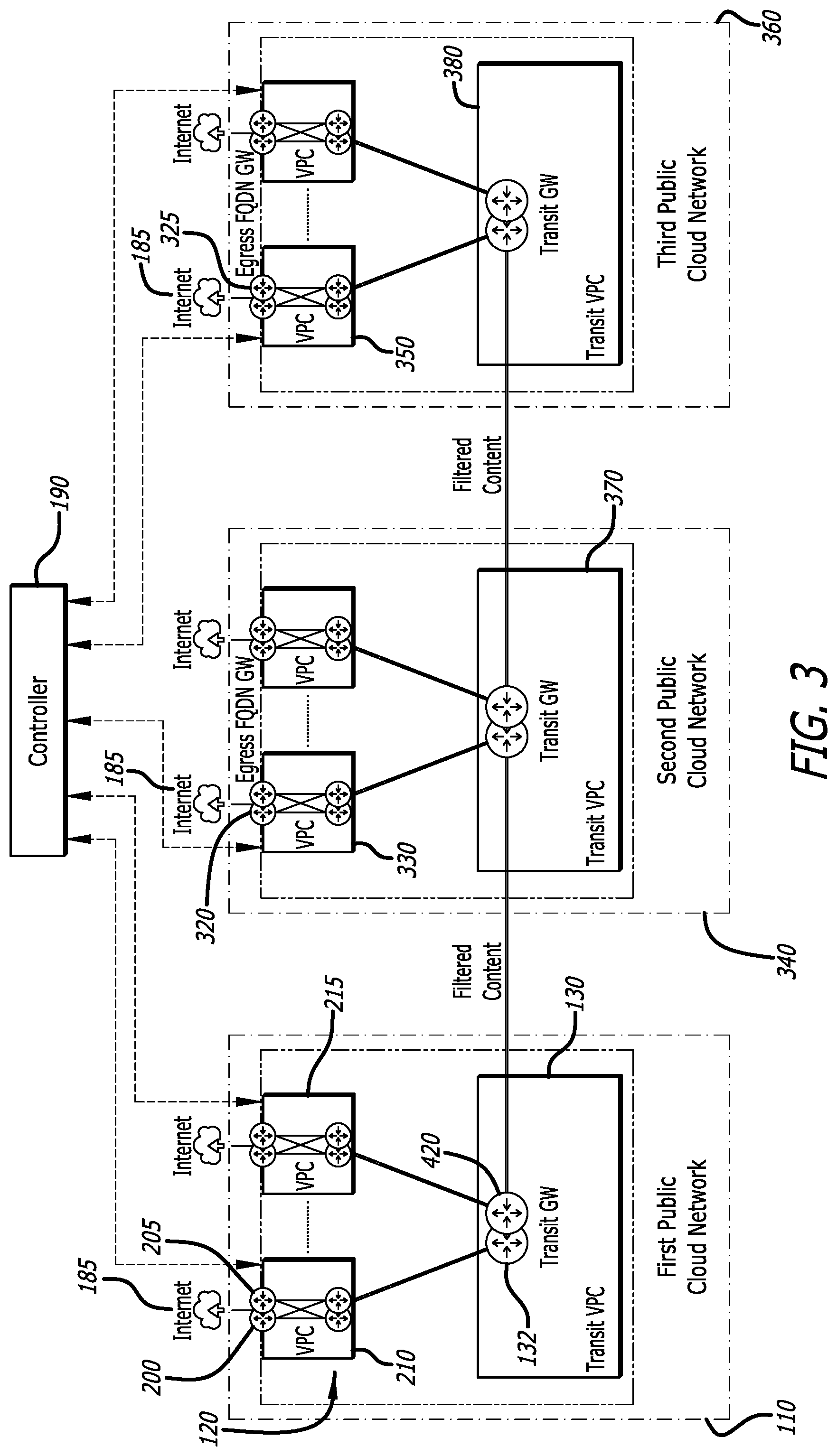 Patent US12155626 Figure 3 – Cloud-based egress filtering system