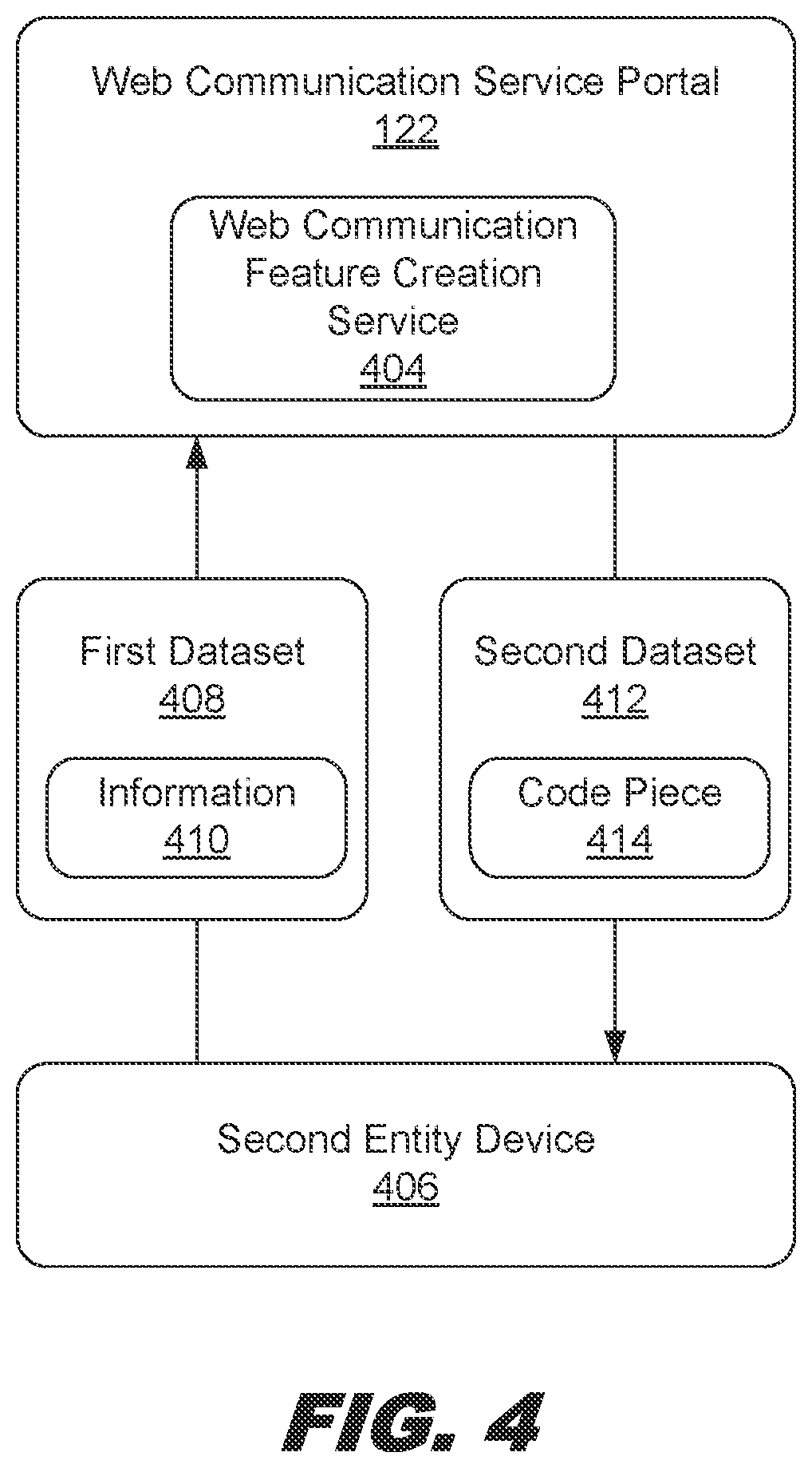 Patent US12155697 Figure 4 – Automated agent for a web communication feature