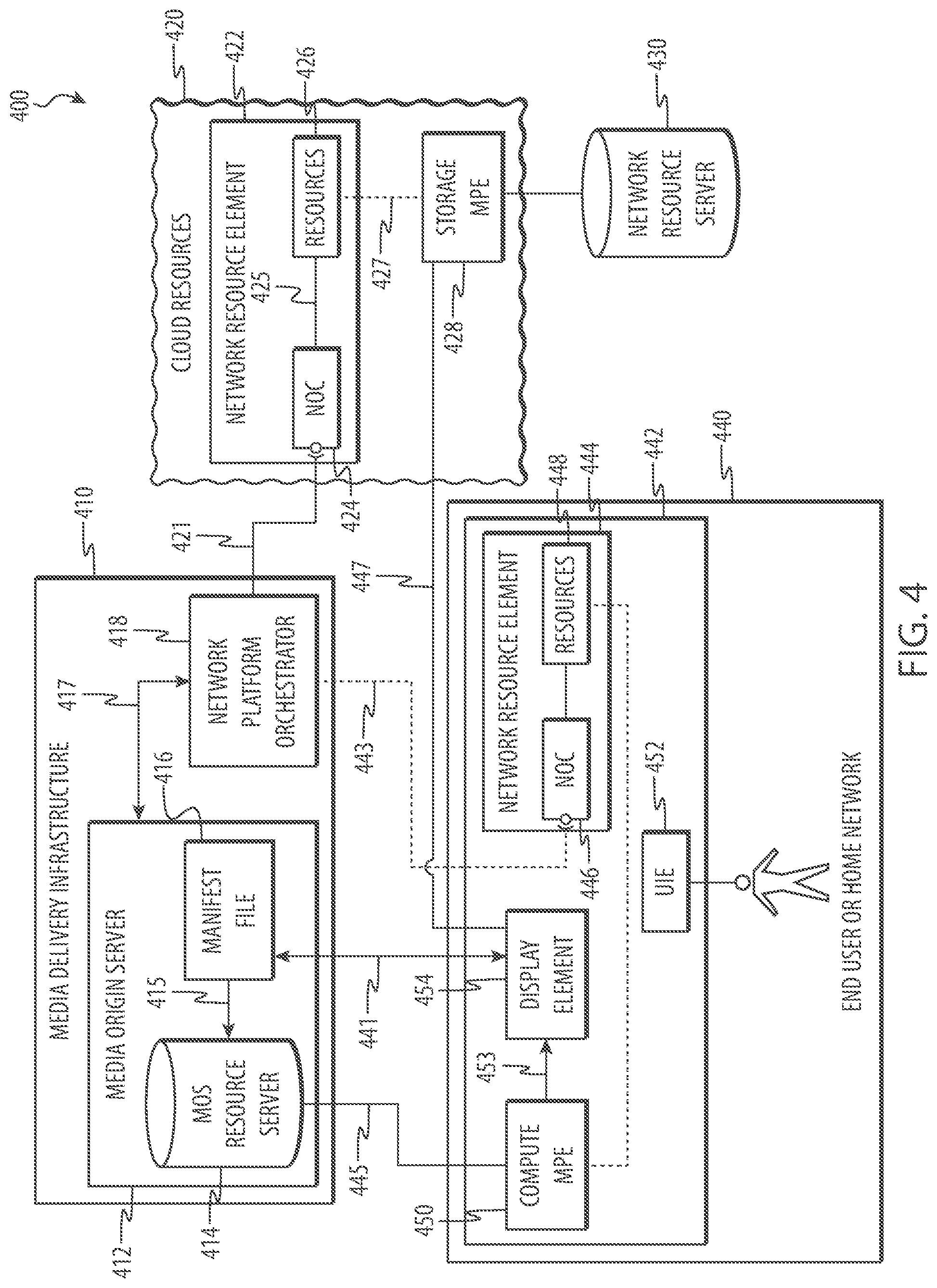 Patent US12155708 Figure 5 – Media and application aware network architecture