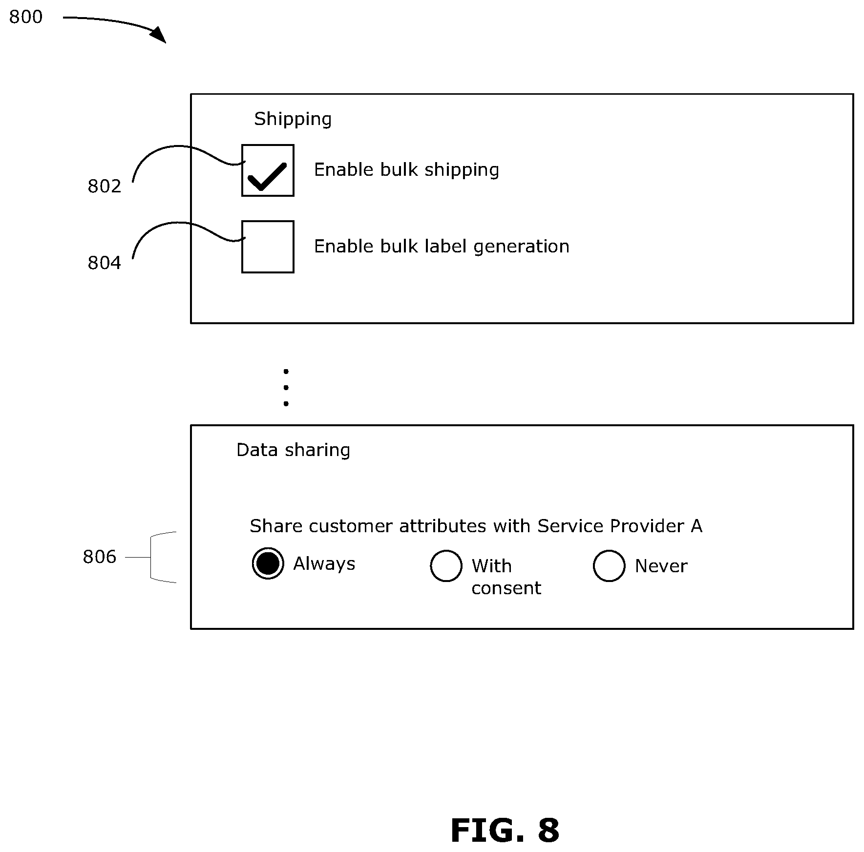 Patent US12155732 Figure 8 – Methods and systems for automatic installation of software applications for online stores