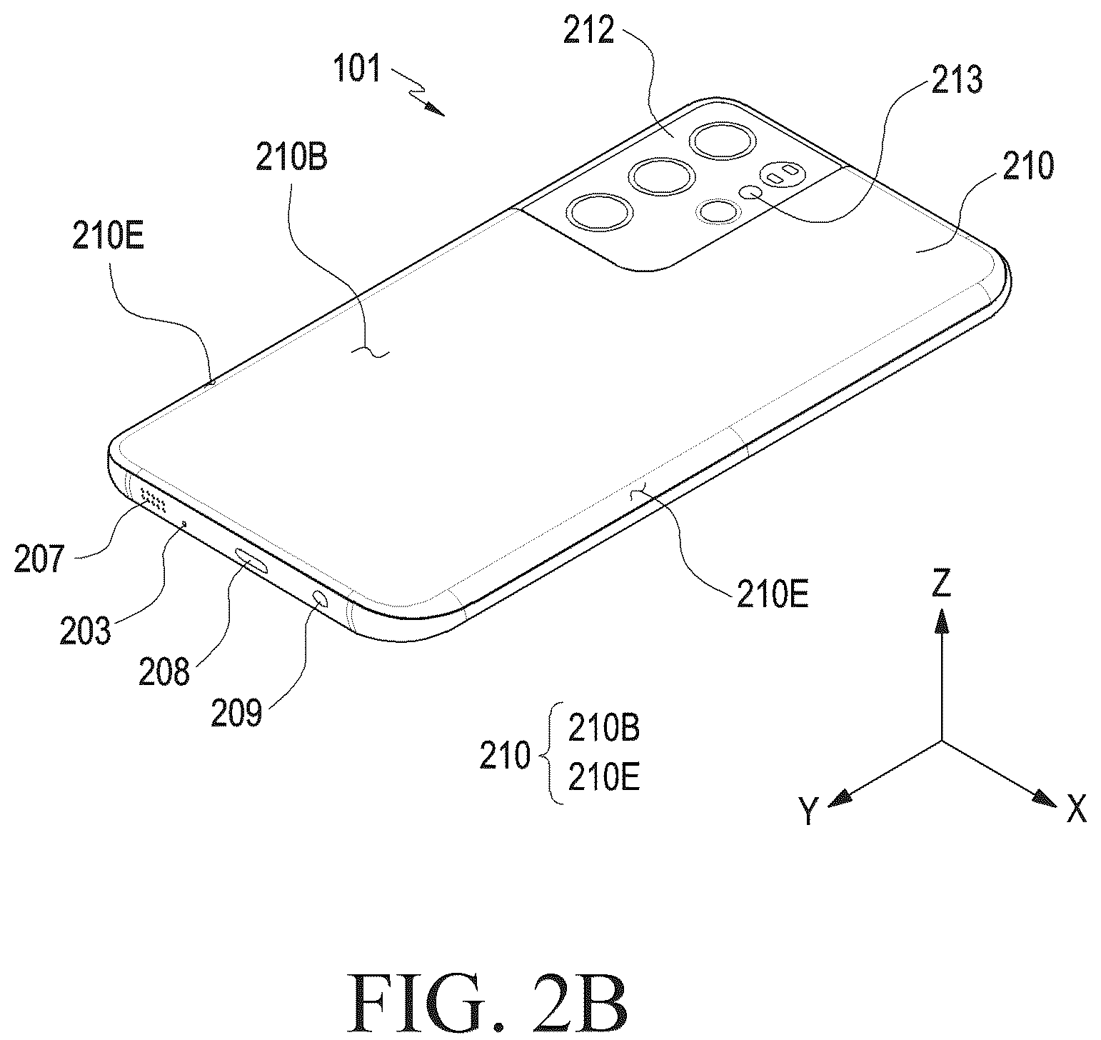 Patent US12155784 Figure 3 – Electronic device including connecting member
