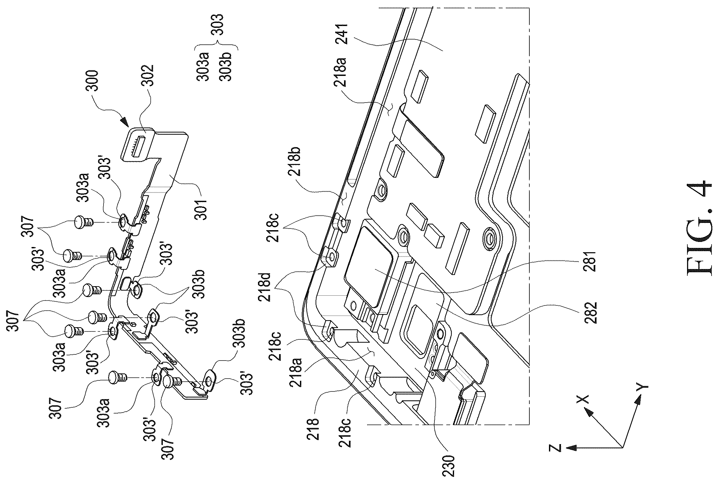 Patent US12155784 Figure 5 – Electronic device including connecting member