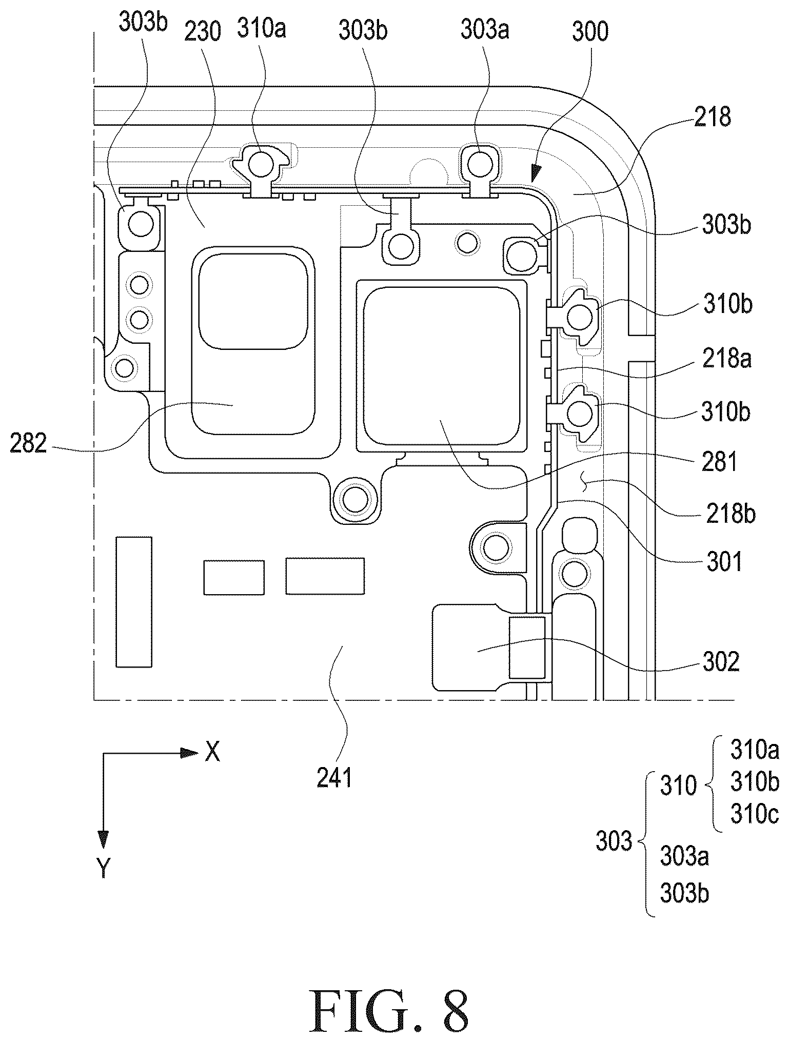 Patent US12155784 Figure 9 – Electronic device including connecting member