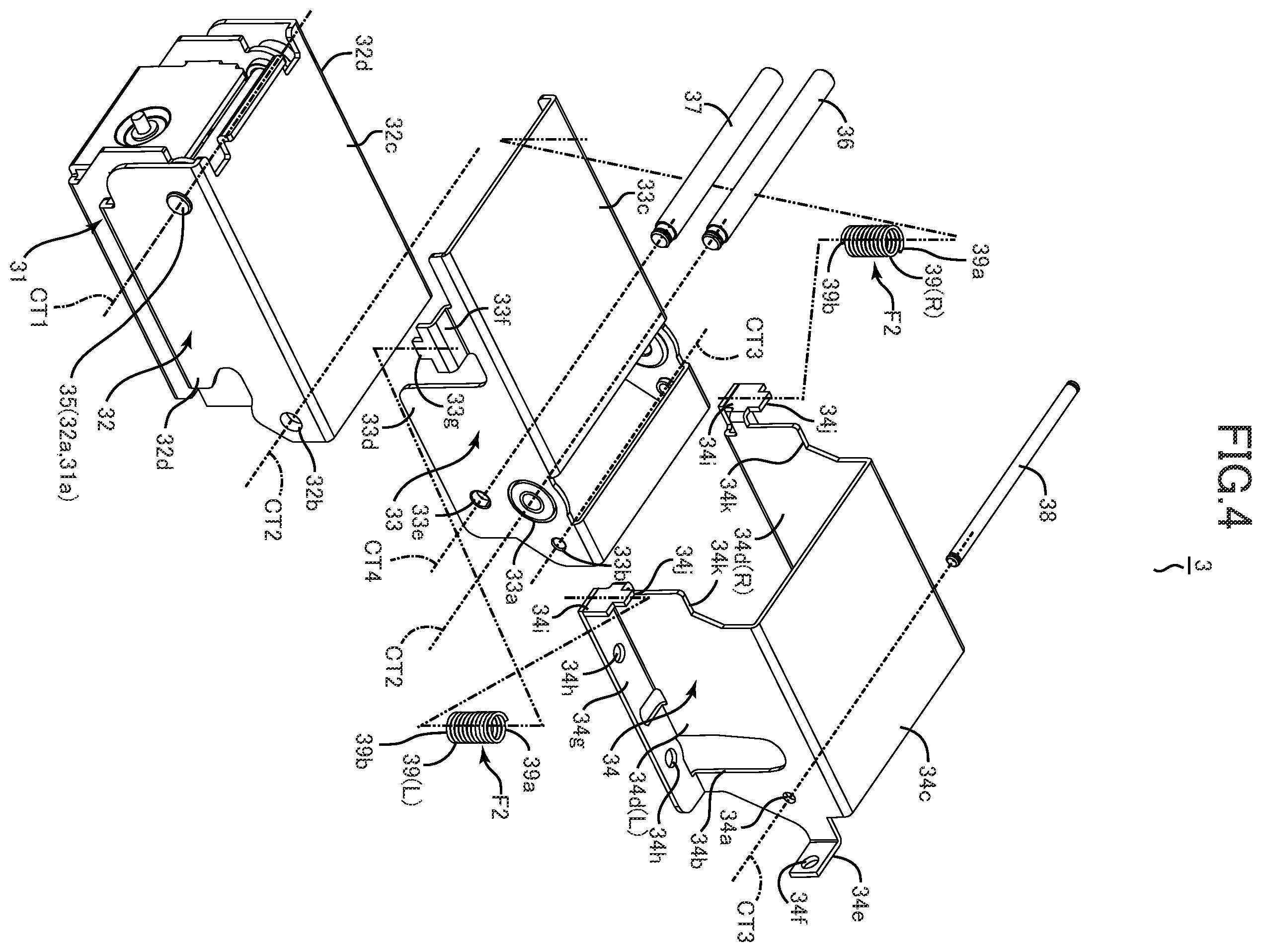 Patent US12155800 Figure 4 – Document reading apparatus and image forming apparatus including hinge mechanism that supports a document conveyance unit