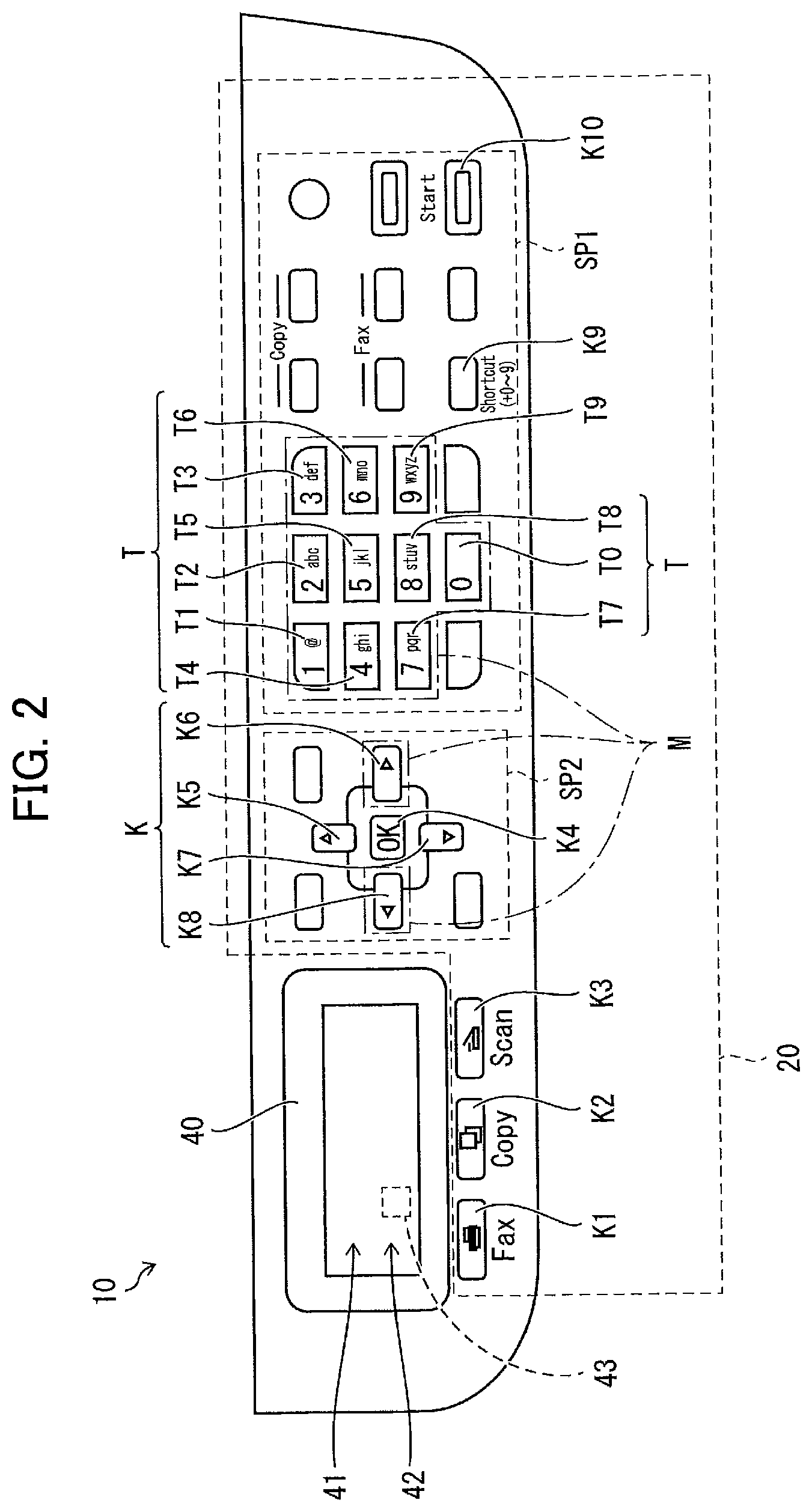 Patent US12155803 Figure 2 – Image transmission apparatus transmitting image data when numeric key and specific key are operated