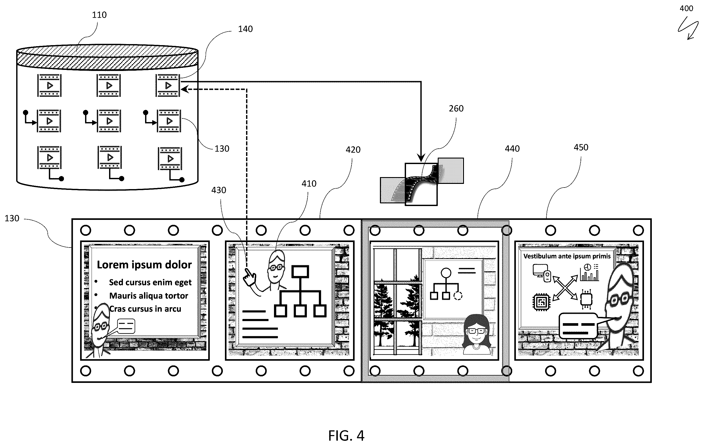 Patent US12155895 Figure 5 – Asynchronous video repositories with threaded discussions and affinity groups
