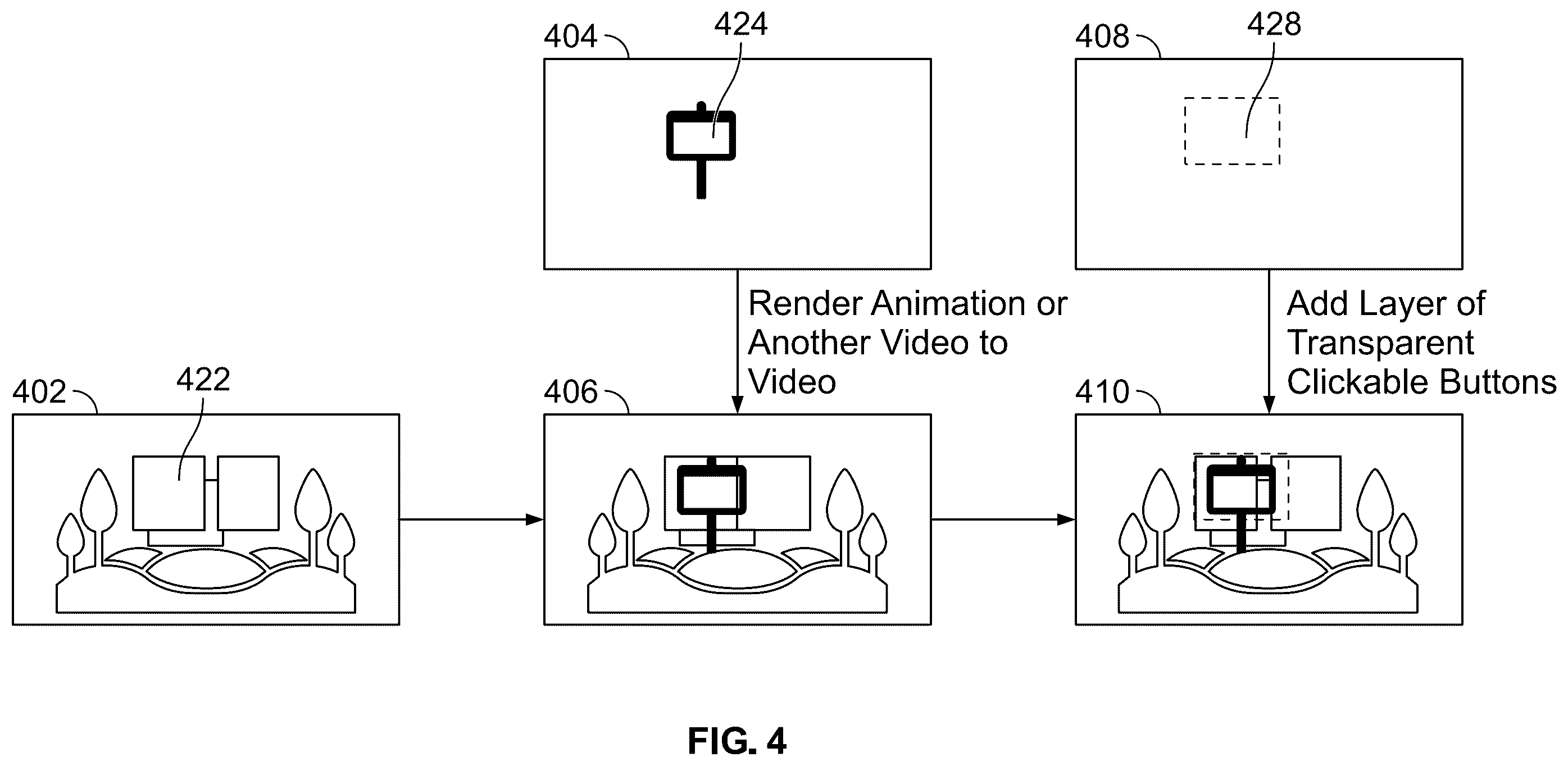 Patent US12155897 Figure 4 – Shader-based dynamic video manipulation