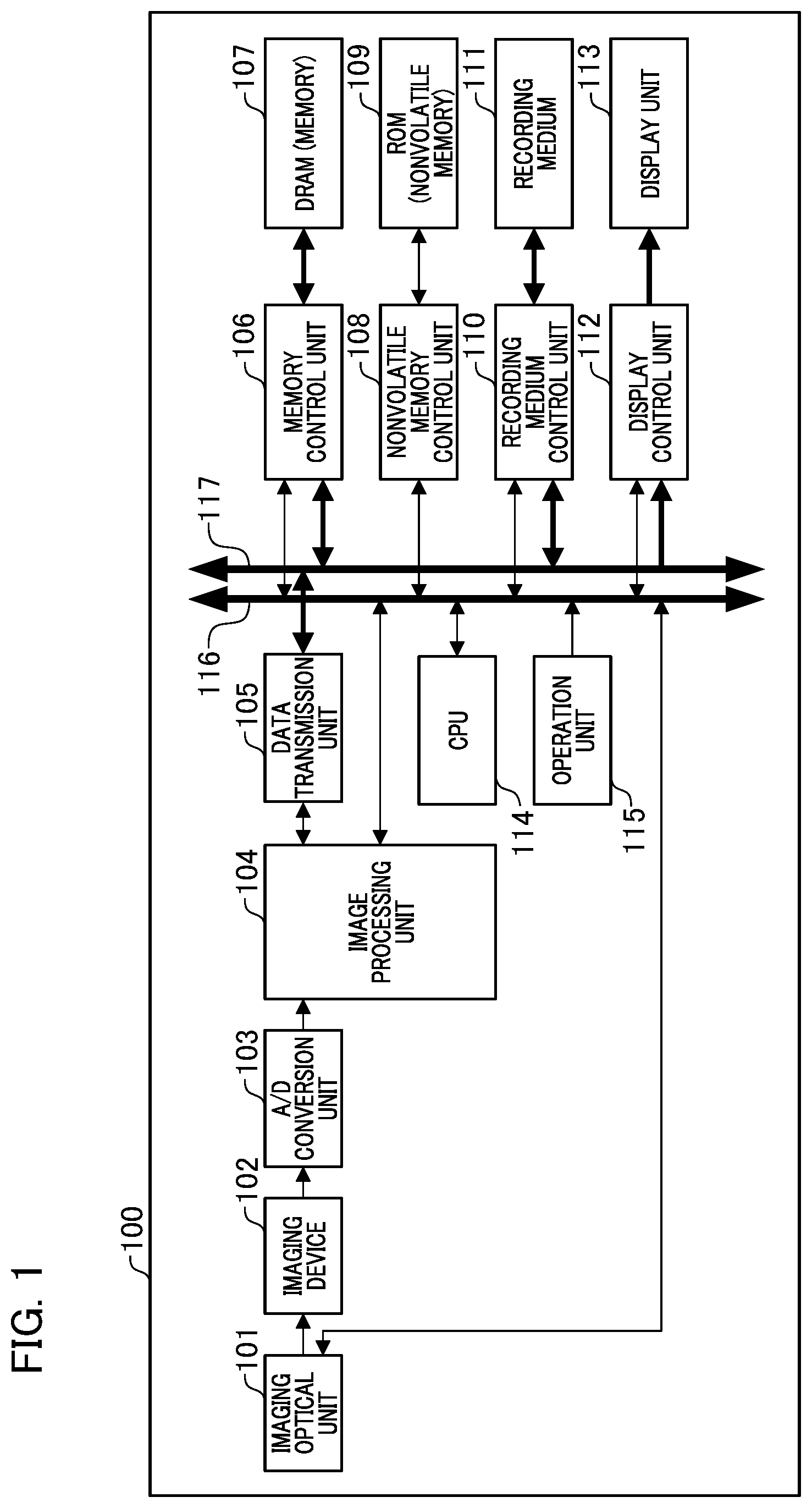 Patent US12155924 — Image processing device, control method thereof, imaging apparatus, and program storage medium — Figure 1