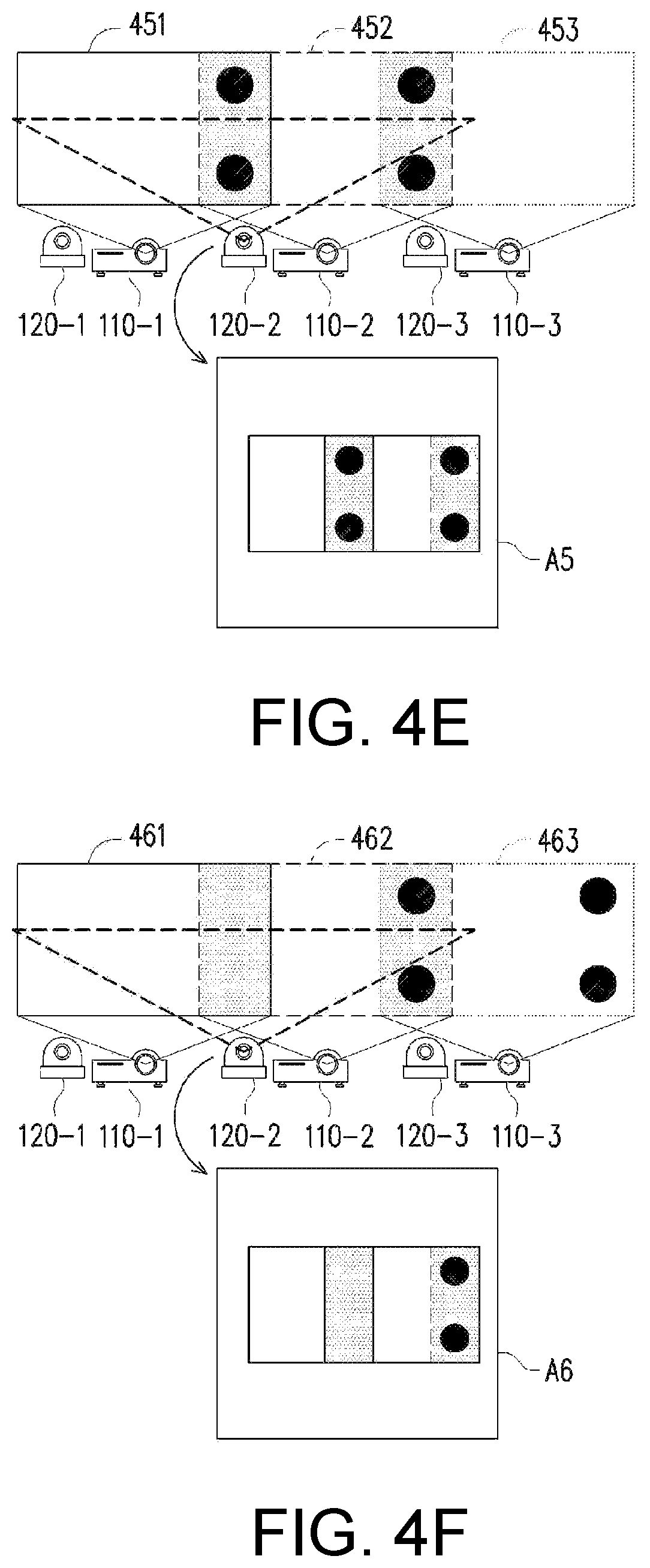 Patent US12155928 Figure 5 – Projection system and method for selecting image capturing number for image blending