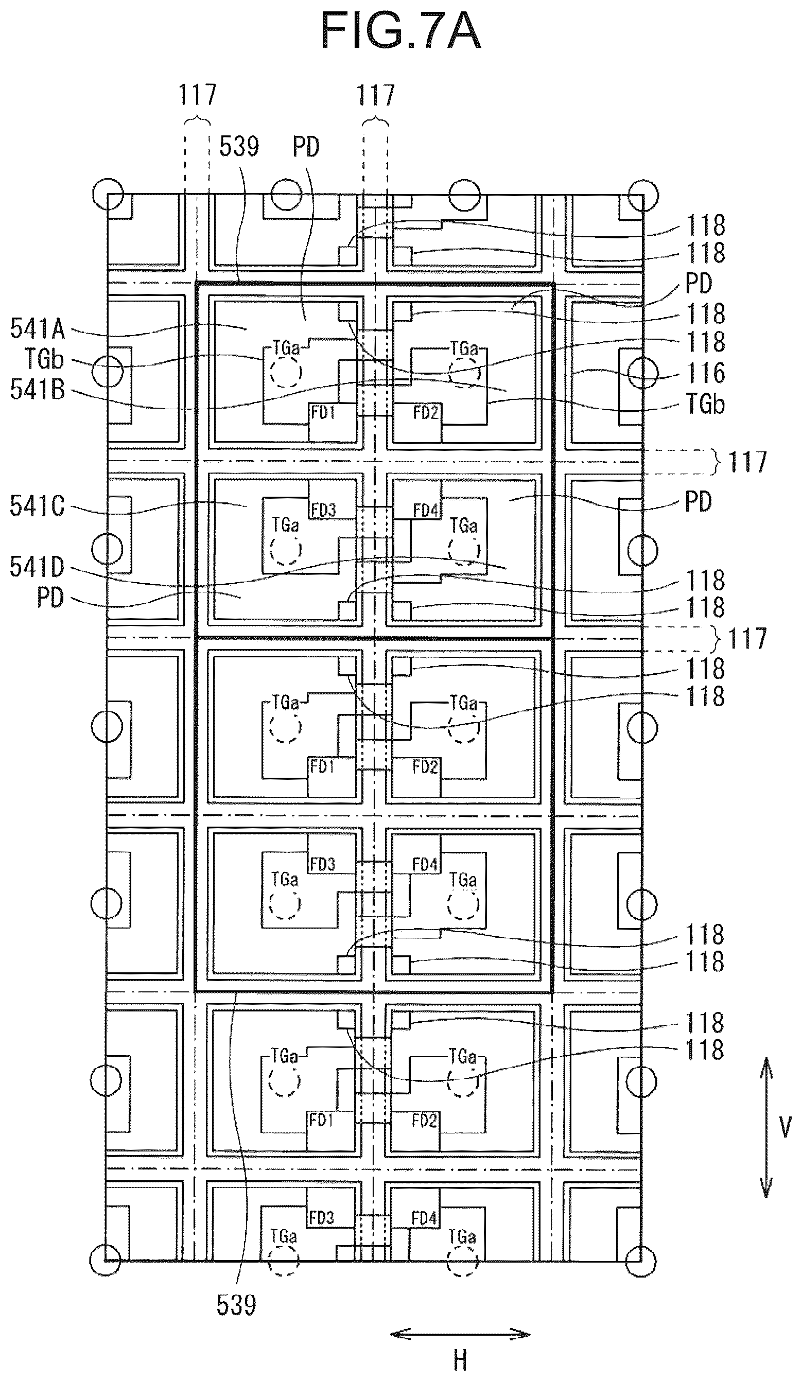 Patent US12155947 Figure 7 – Imaging device with capacitance switching