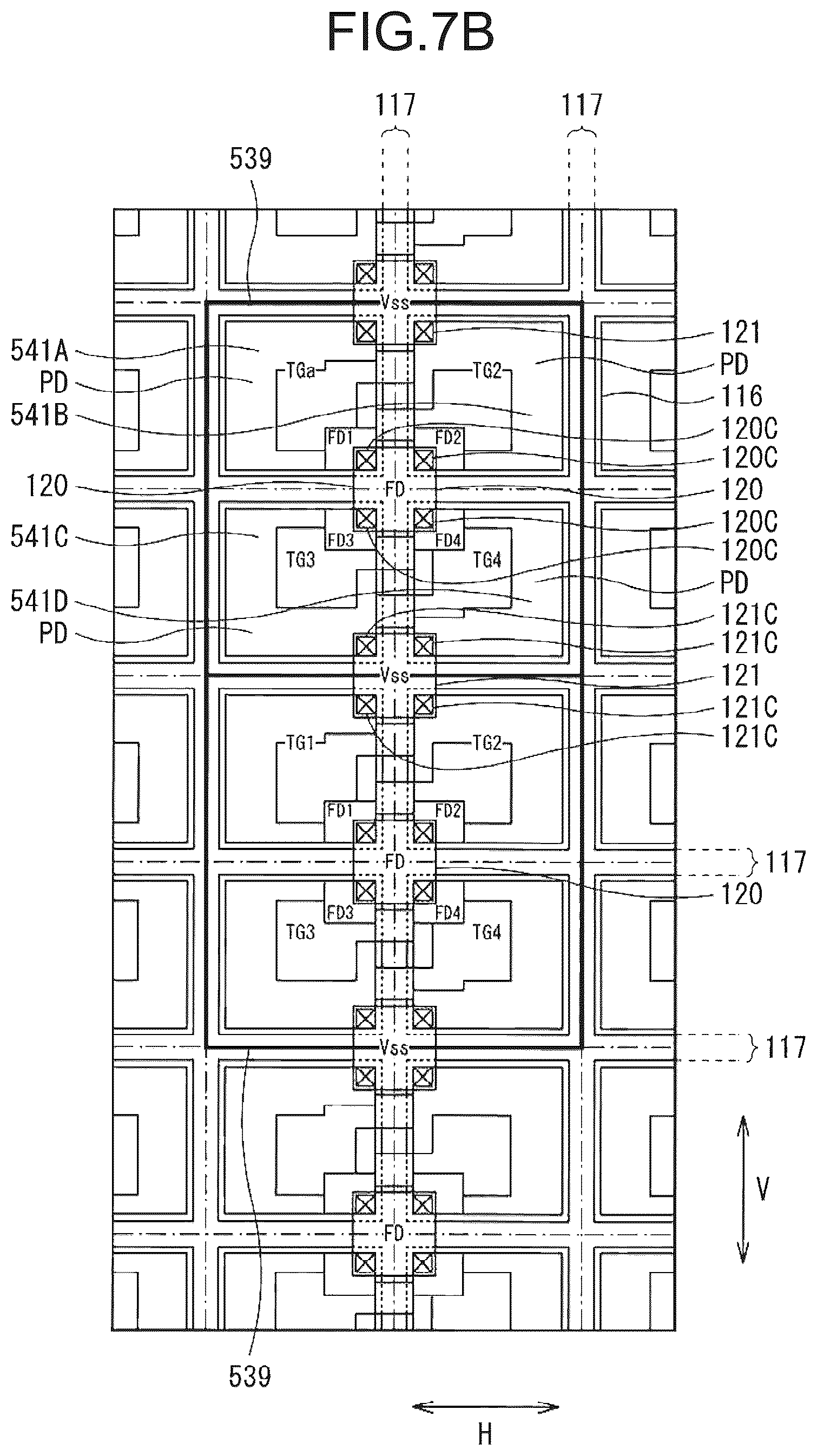 Patent US12155947 Figure 8 – Imaging device with capacitance switching