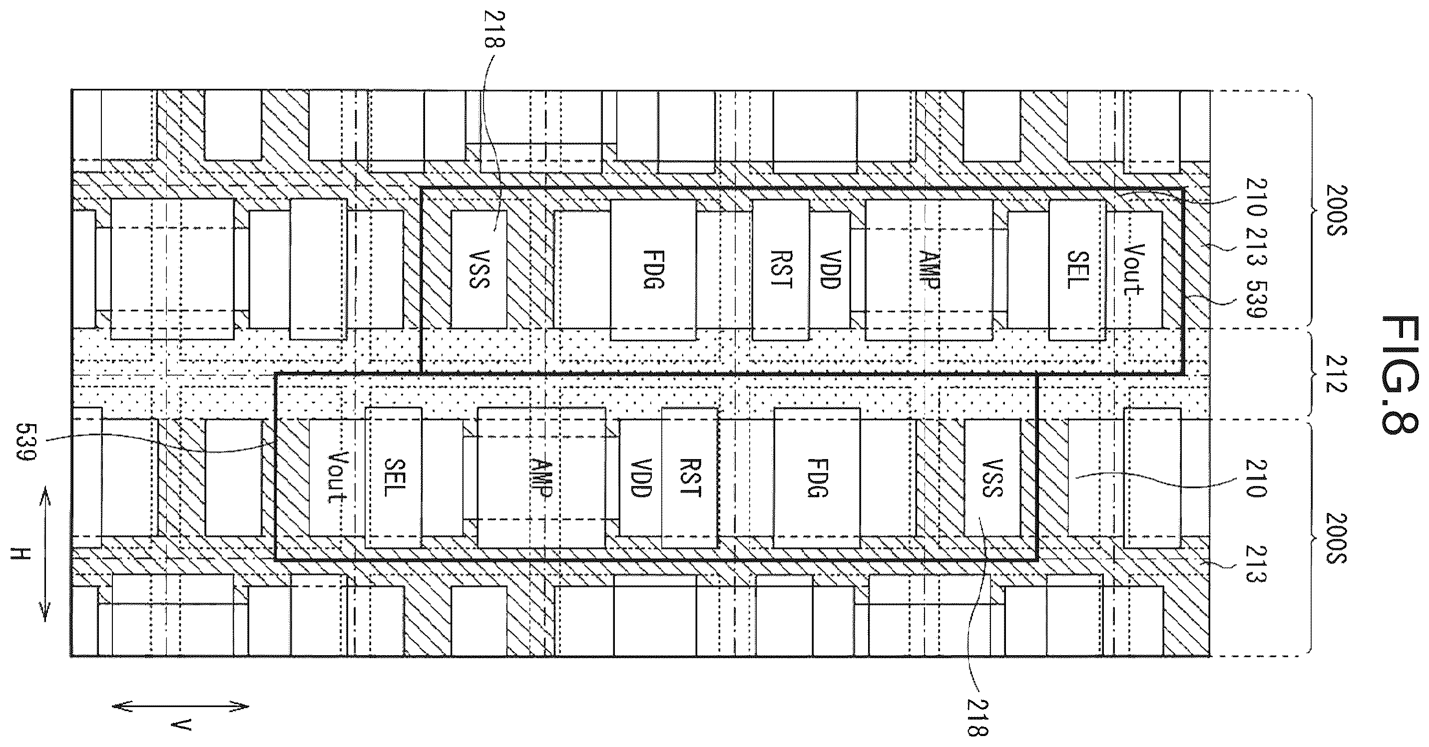 Patent US12155947 Figure 9 – Imaging device with capacitance switching