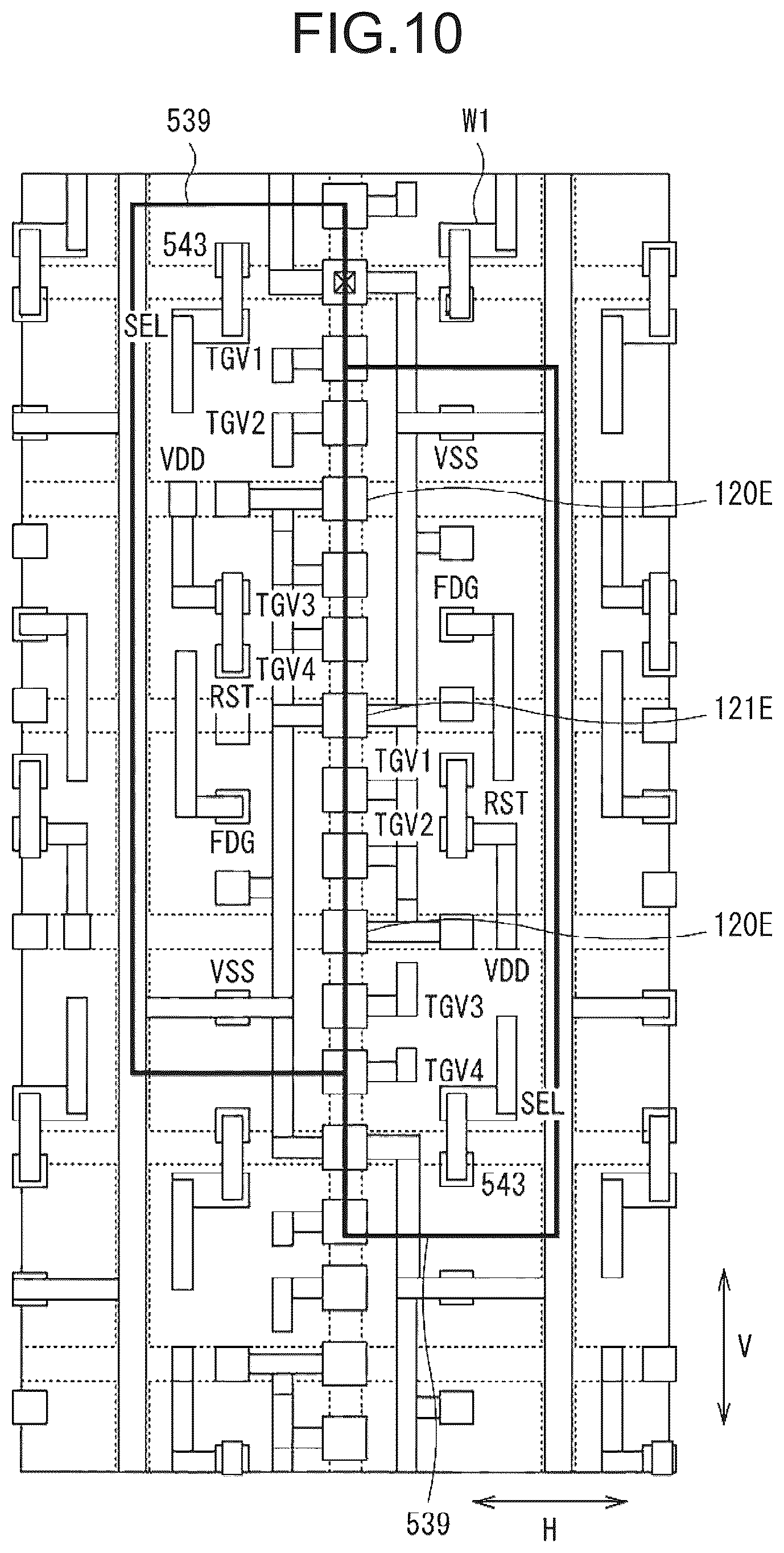 Patent US12155947 Figure 11 – Imaging device with capacitance switching