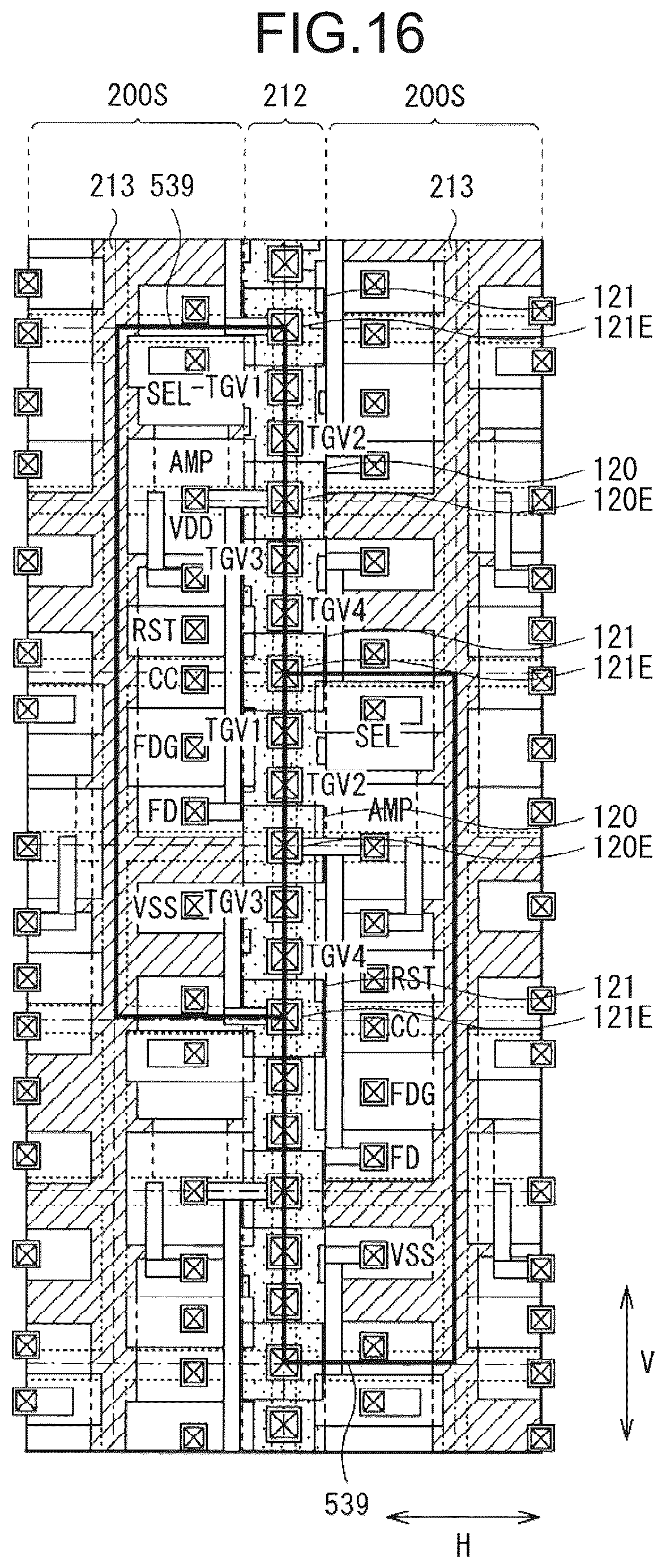 Patent US12155947 Figure 16 – Imaging device with capacitance switching