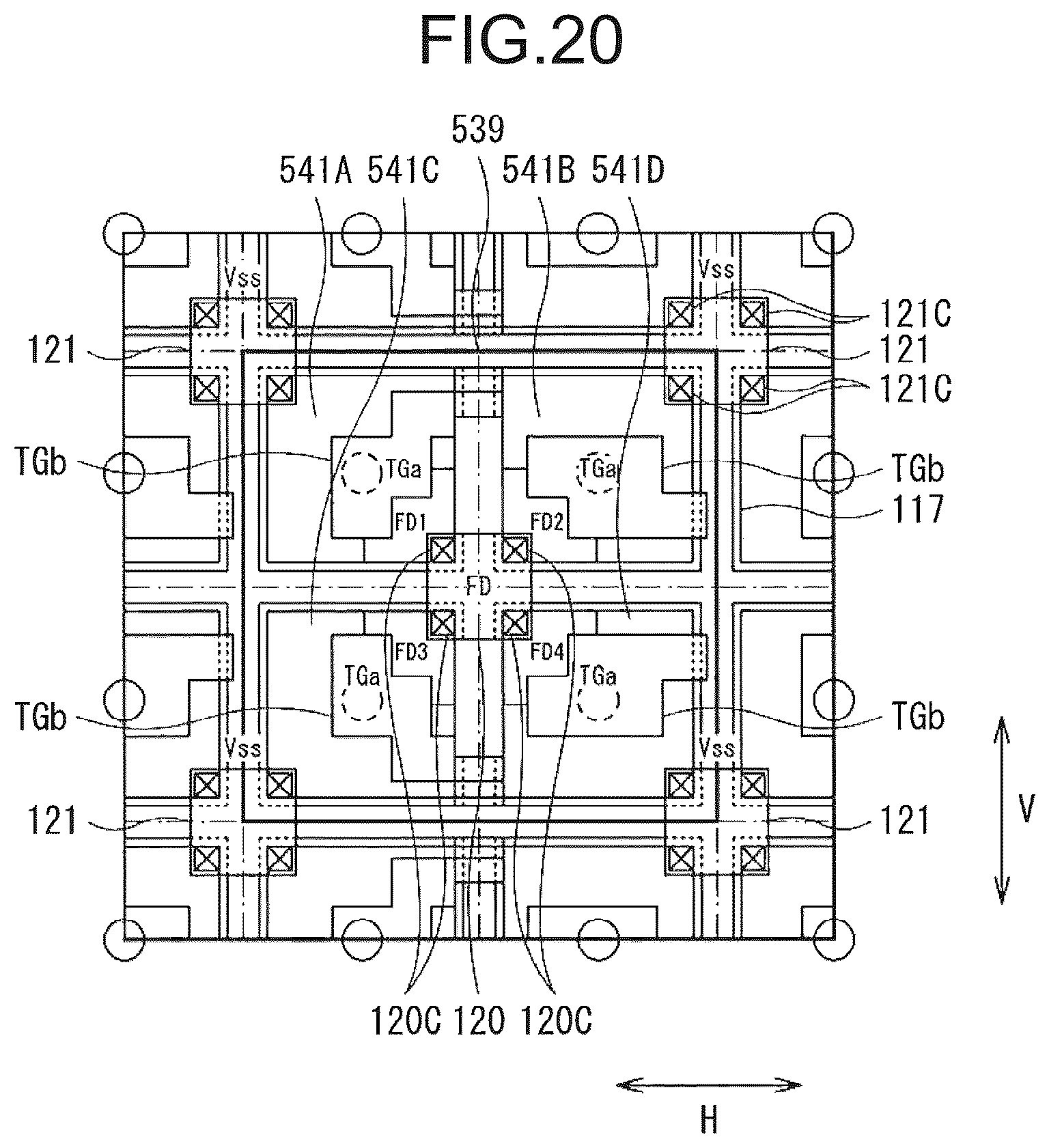 Patent US12155947 Figure 20 – Imaging device with capacitance switching