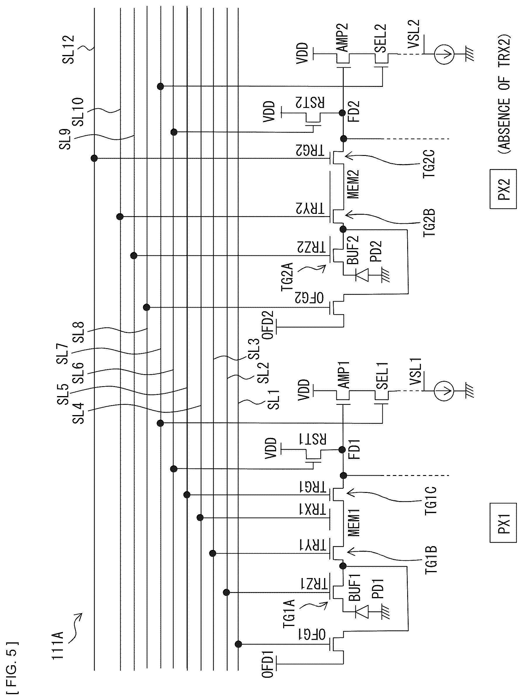 Patent US12155950 Figure 10 – Imaging device that allows miniaturization and electronic apparatus