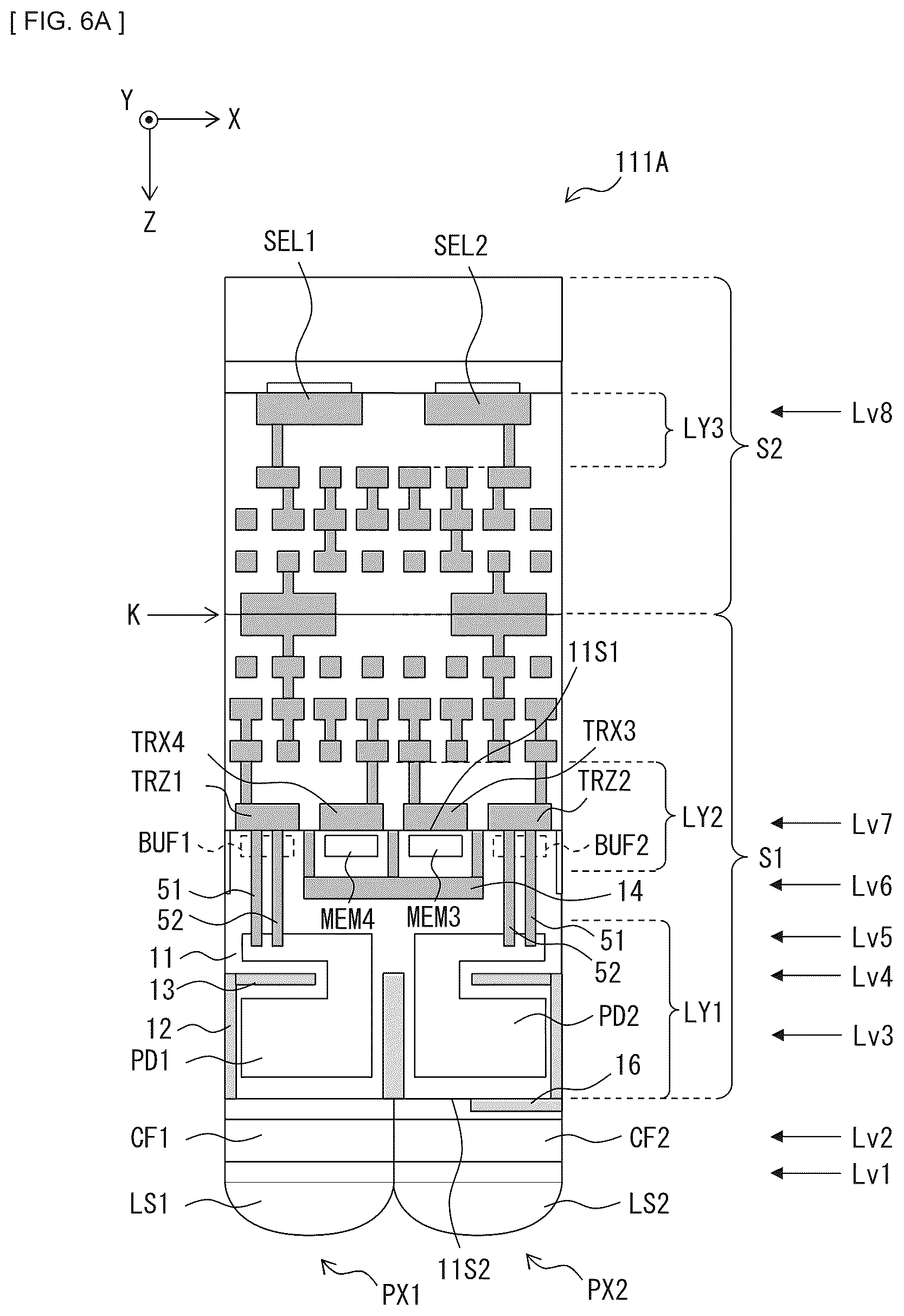 Patent US12155950 Figure 11 – Imaging device that allows miniaturization and electronic apparatus