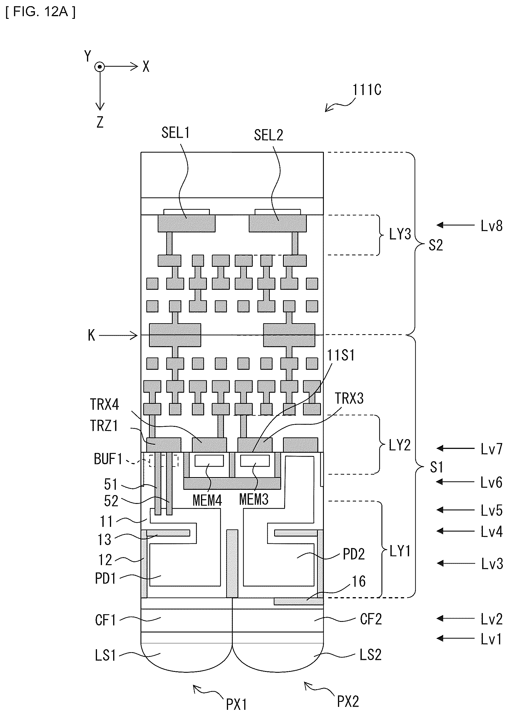 Patent US12155950 Figure 19 – Imaging device that allows miniaturization and electronic apparatus