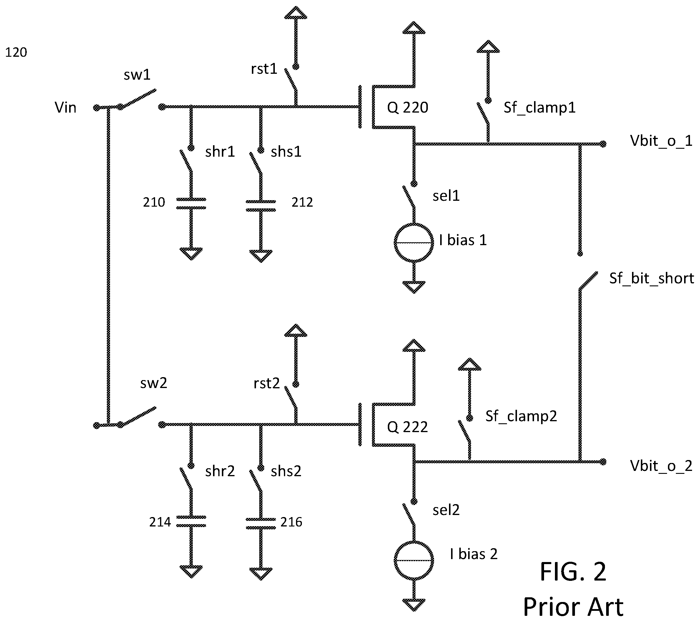 Patent US12155952 Figure 2 – Sample and hold readout system and method for ramp analog to digital conversion