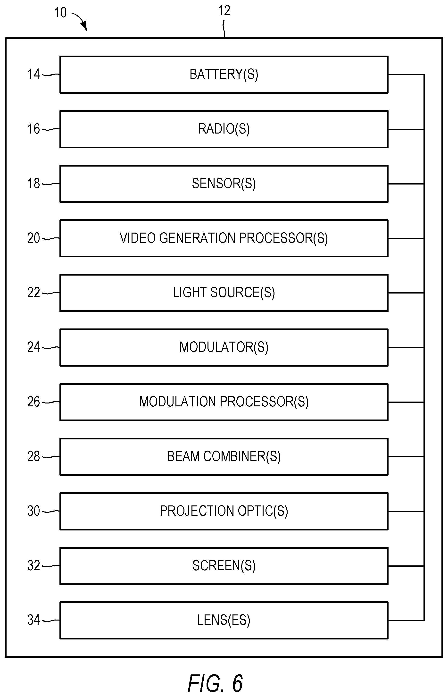 Patent US12155976 Figure 6 – Projector with local dimming