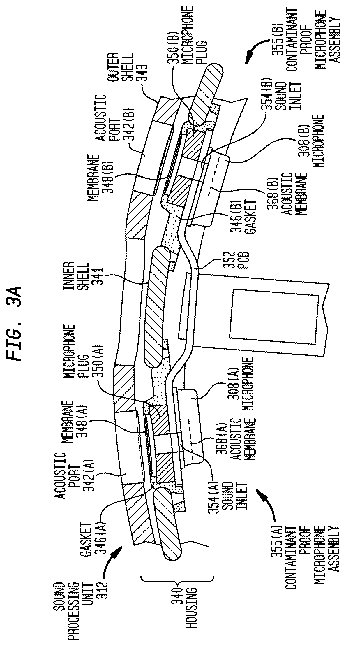 Patent US12155983 Figure 5 – Contaminant-proof microphone assembly