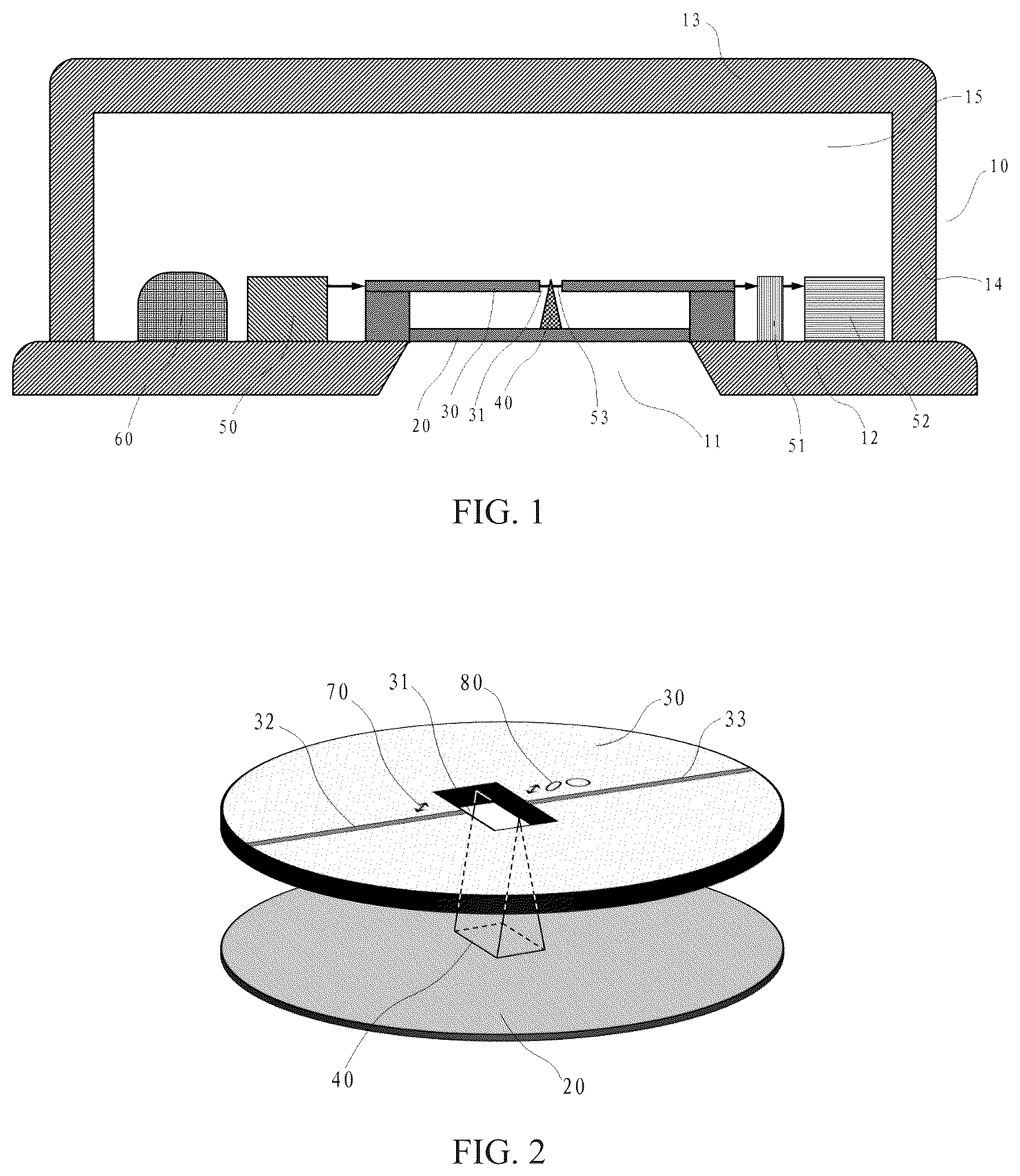 Patent US12155997 Figure 1 – MEMS optical microphone
