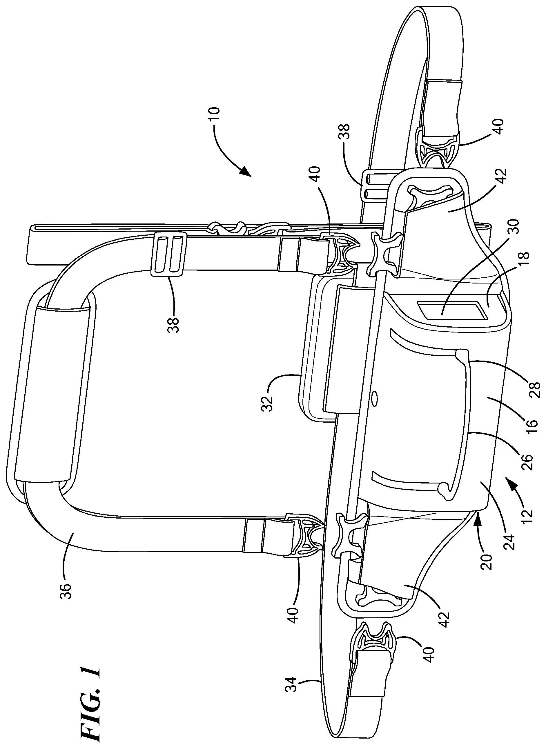 Patent US12157000 Figure 1 – Carrying case for controller of patients with VADs