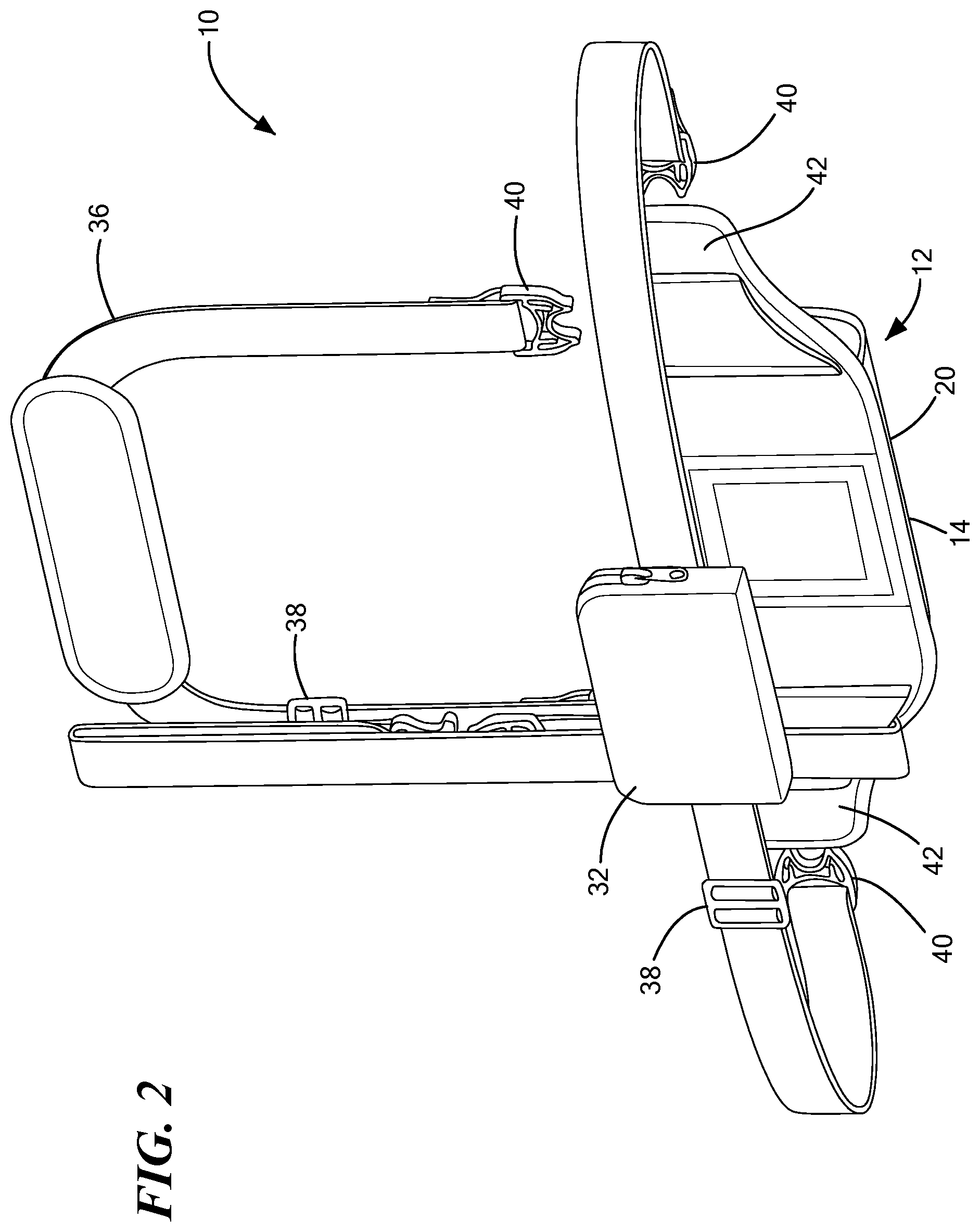 Patent US12157000 Figure 2 – Carrying case for controller of patients with VADs