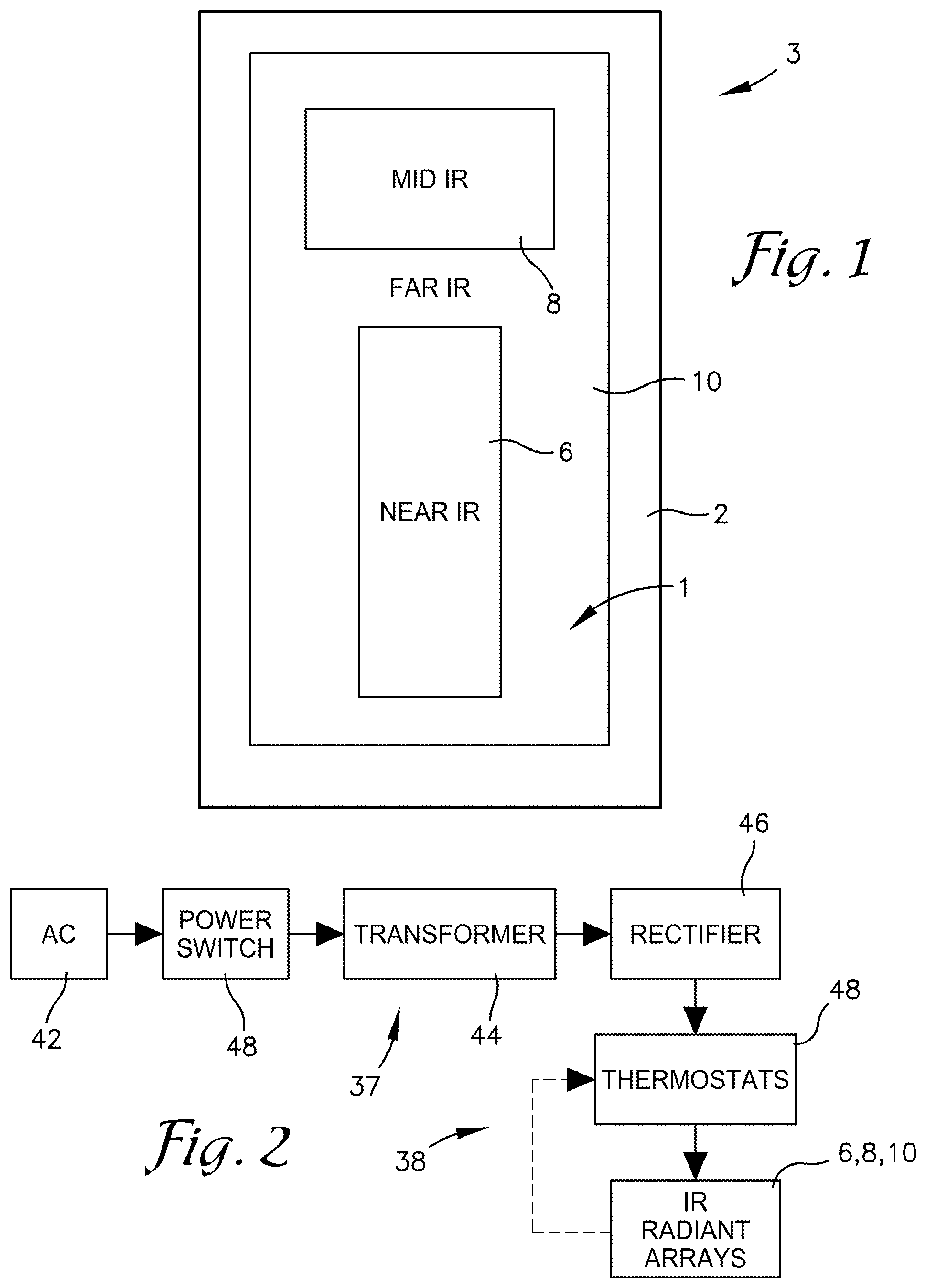 Patent US12157012 Figure 1 – Low EMF infrared radiant panel