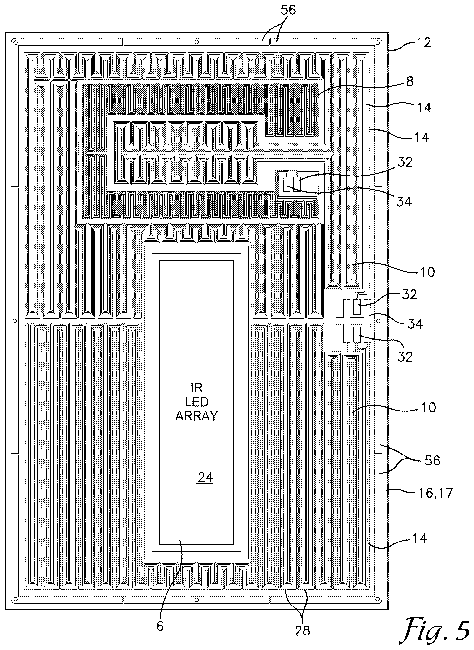 Patent US12157012 Figure 3 – Low EMF infrared radiant panel