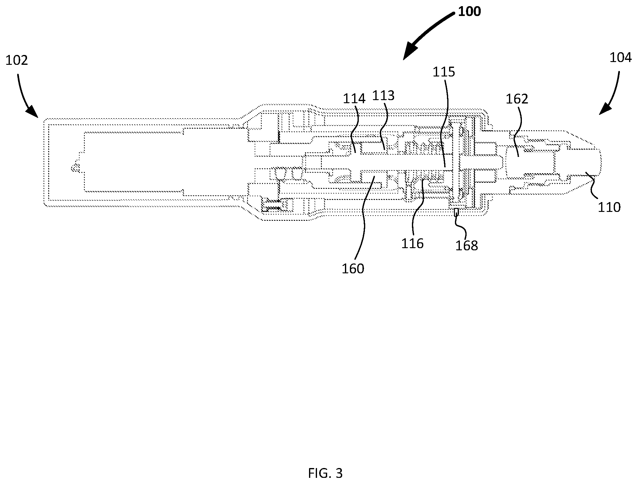 Patent US12157017 Figure 3 – Personal use extracorporeal low intensity shock wave device enhanced user features and functions