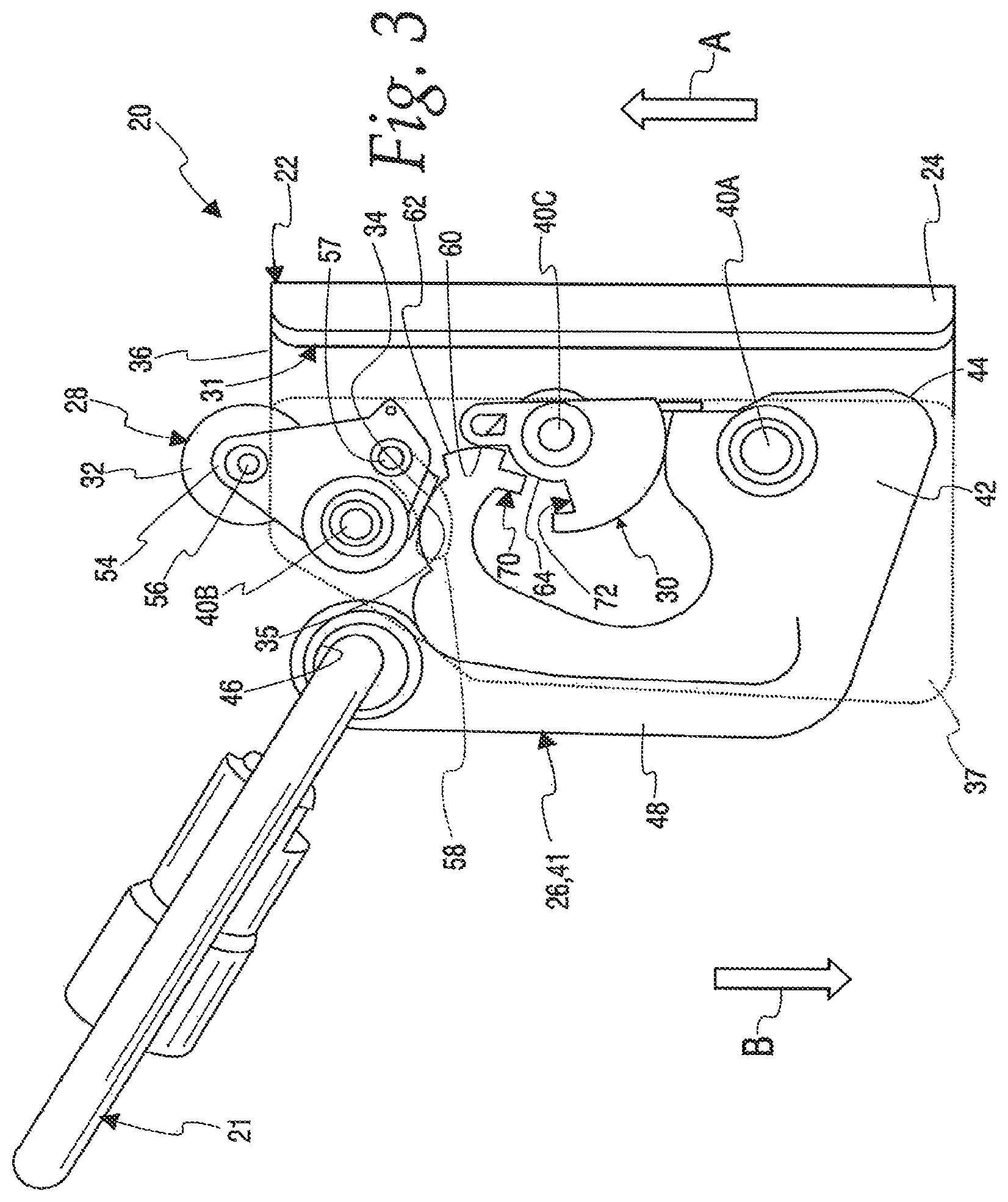 Patent US12157019 Figure 3 – Shuttle for a climbing protection system